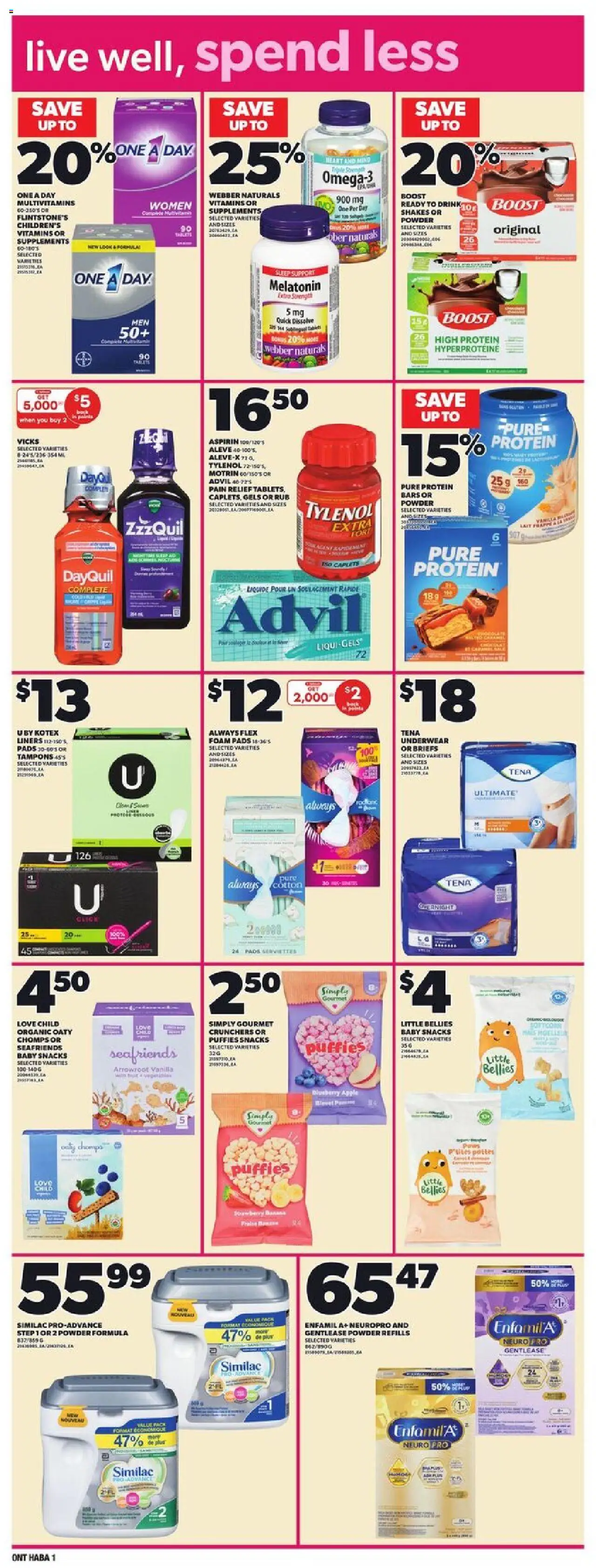 Loblaws flyer valid from 09.10.2025 | Page: 13 | Products: Powder, Underwear, Briefs
