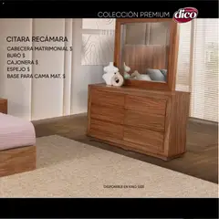 Vista previa de Muebles Dico catálogo Colección Premium, nuevo folleto de la tienda, válido en México a partir del 22.10.2025 | Página: 53 | Productos: Cabecera, Cama, Cajonera, Espejo
