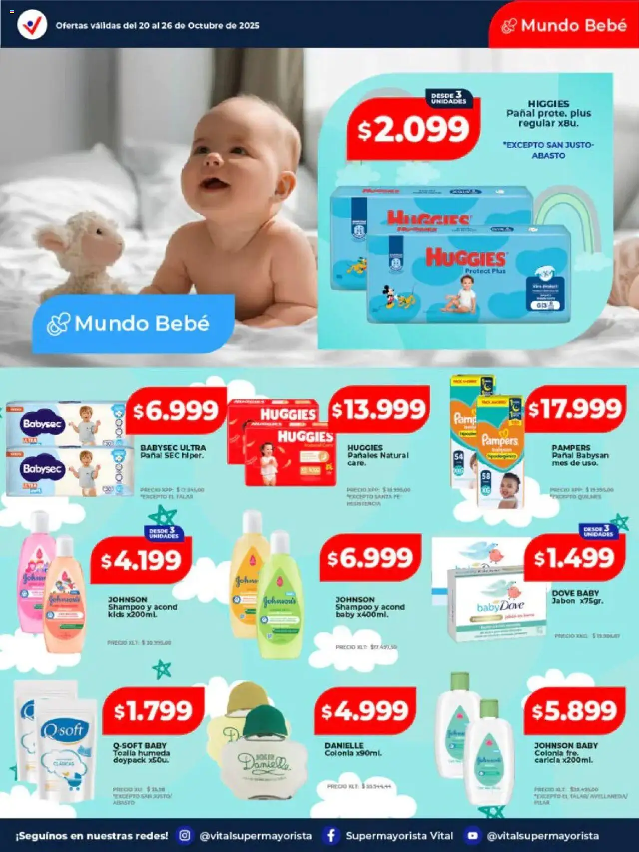 Vital - Ofertas - Laferrere │ válido desde el 20.10.2025 | Página: 6 | Productos: Toalla, Shampoo, Jabón, Pañales