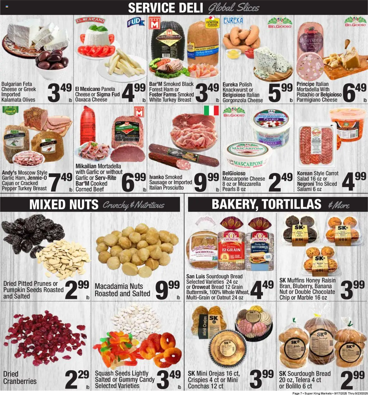 Super King Weekly Ad - valid from 17.09.2025 | Page: 7 | Products: Salami, Beef, Carrot, Sausage