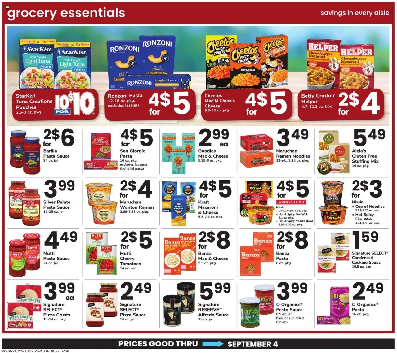 Acme Big Book of Savings - valid from 01.08.2025 | Page: 22 | Products: Chickpeas, Wok, Tomatoes, Pasta