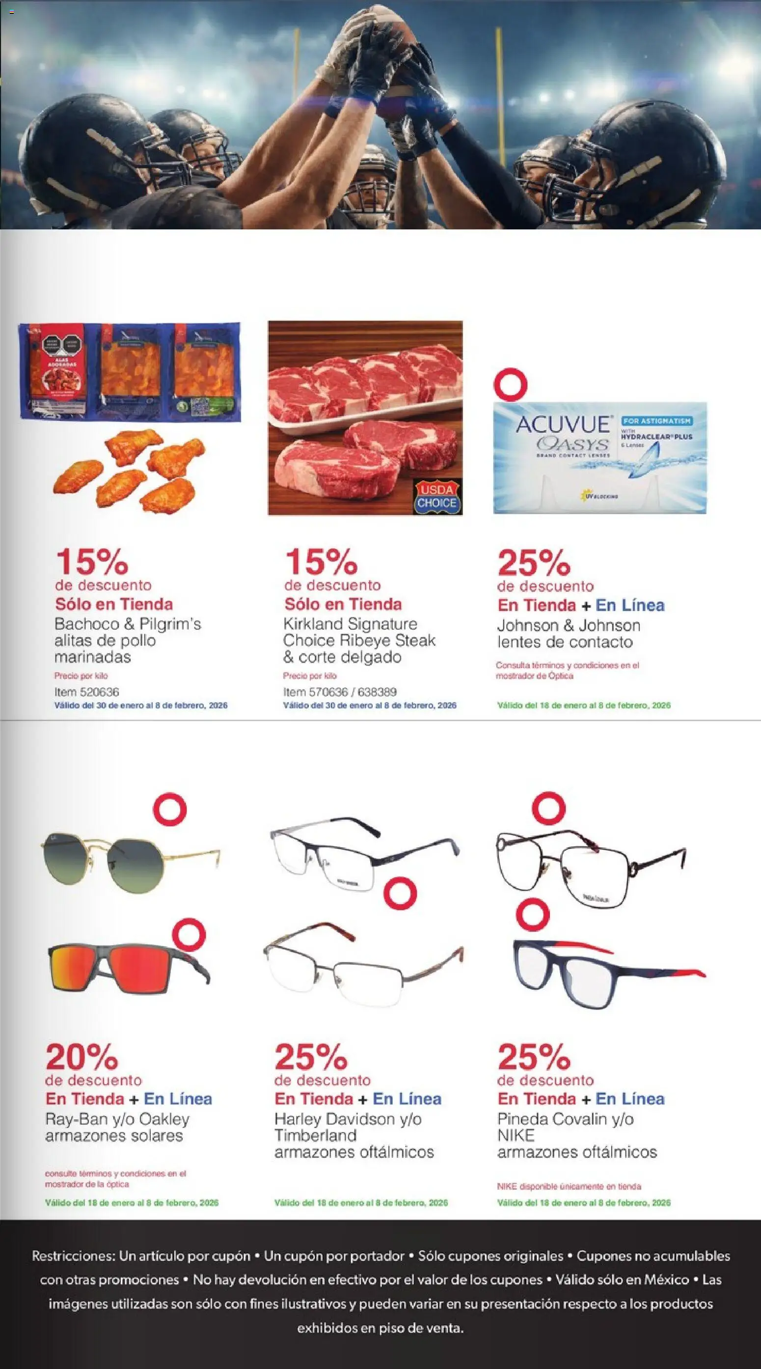 Nuevas ofertas de Costco válidas en toda la República Mexicana desde el 18.01.2026. ¡Encuentra las mejores ofertas en Costco catálogo Super Domingo 2026! | Página: 11 | Productos: Pollo, Lentes