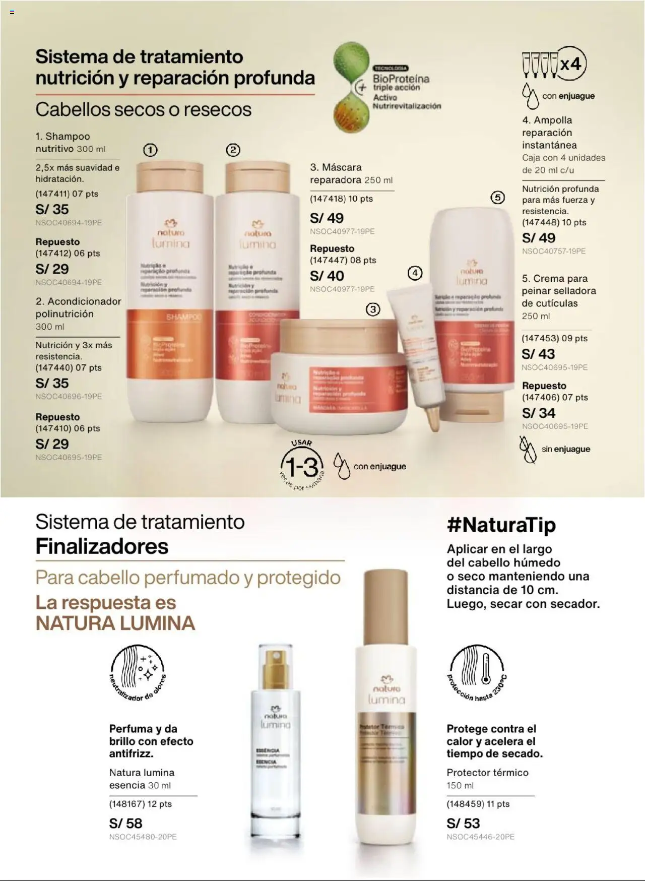 Catálogo Natura válido desde 13.09.2025 | Página: 128 | Productos: Máscara, Shampoo, Caja, Crema