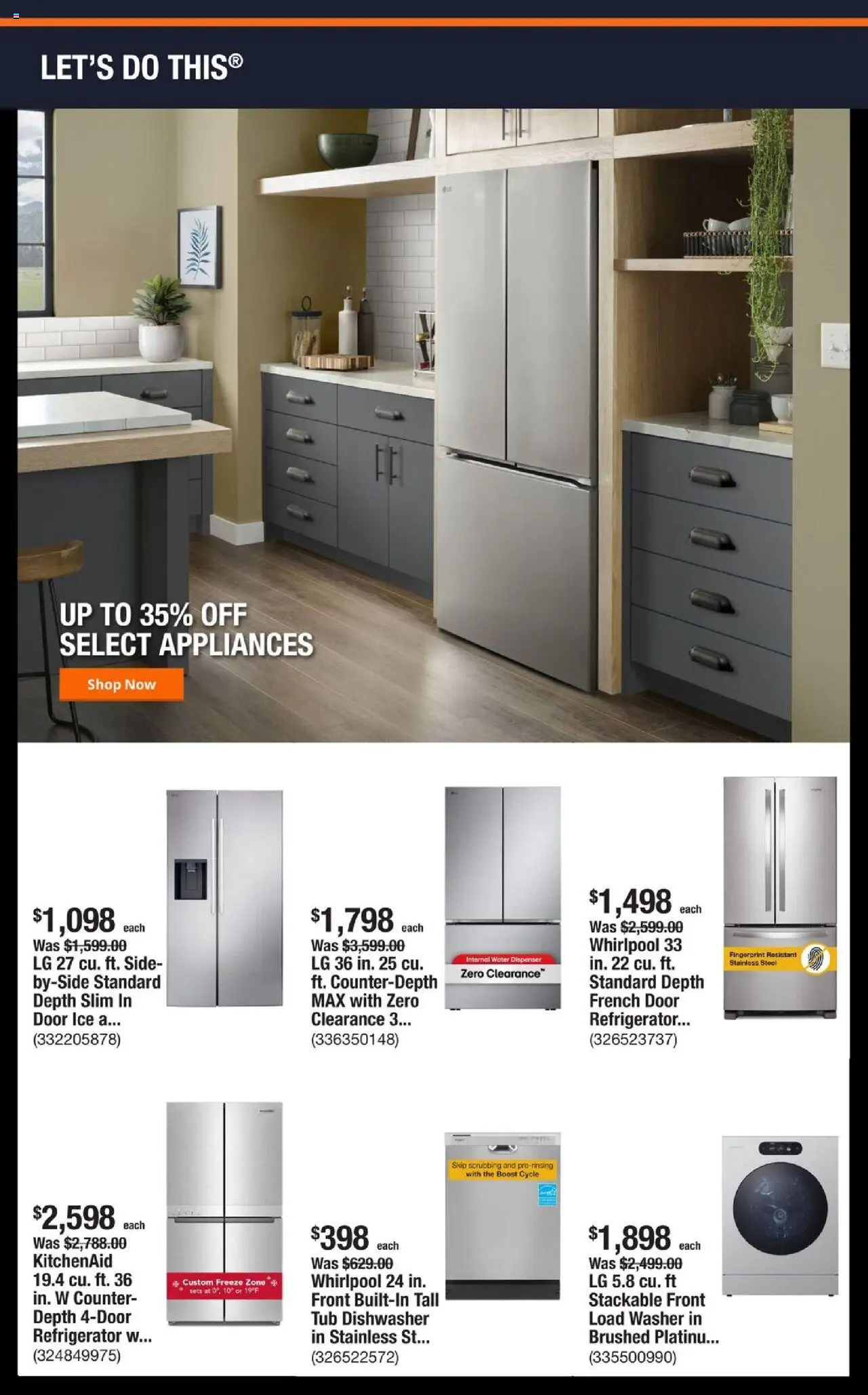 Home Depot Shop Pro Ad - valid from 08.09.2025 | Page: 3 | Products: Water, Washer, Refrigerator, Dishwasher