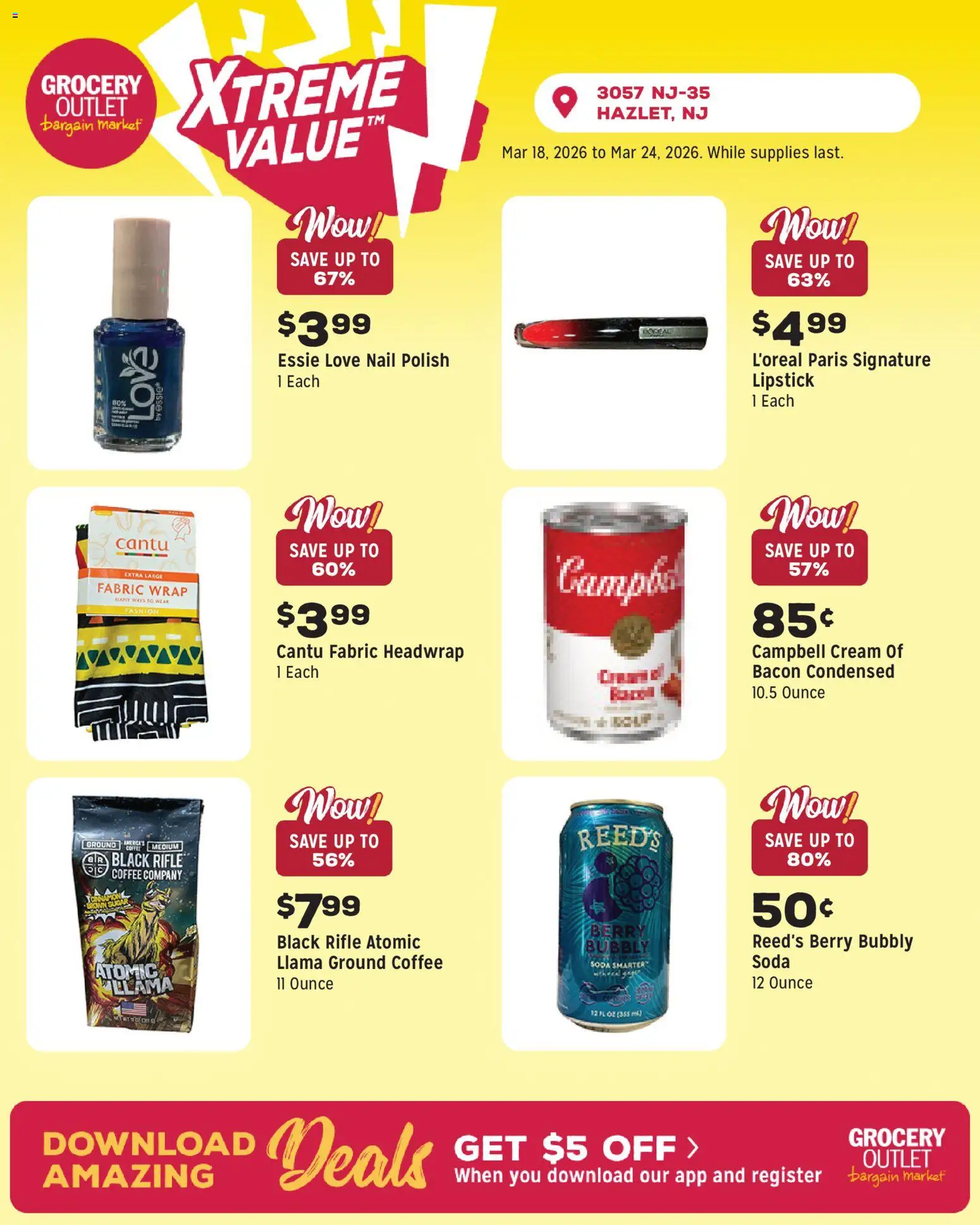 Grocery Outlet Weekly Ad - NJ - valid from 18.03.2026 | Page: 6 | Products: Nail, Lipstick, Nail polish, Coffee