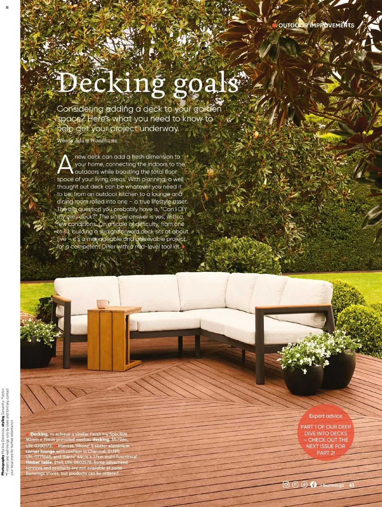 Bunnings Warehouse catalogue - valid from 01.10.2025 | Page: 63 | Products: Cushion, Decking, Scale