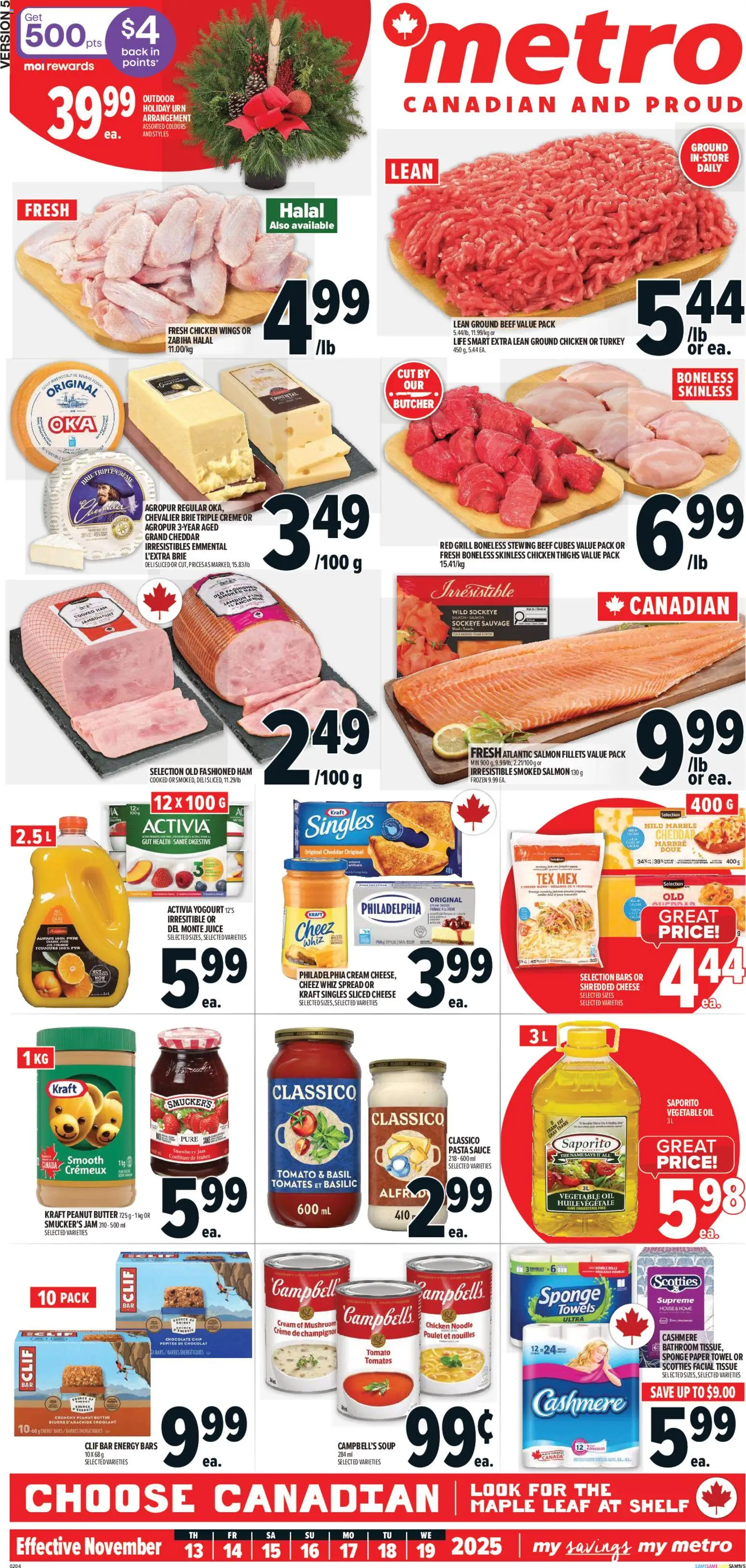 Metro flyer valid from 13.11.2025 | Page: 2 | Products: Beef, Pasta, Chicken wings, Chocolate