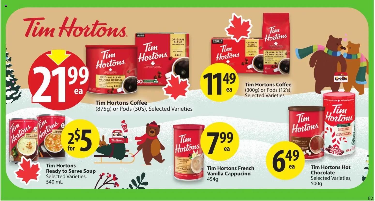 Save on foods flyer valid from 20.11.2025 | Page: 19 | Products: Cream, Coffee, Chocolate, Chicken