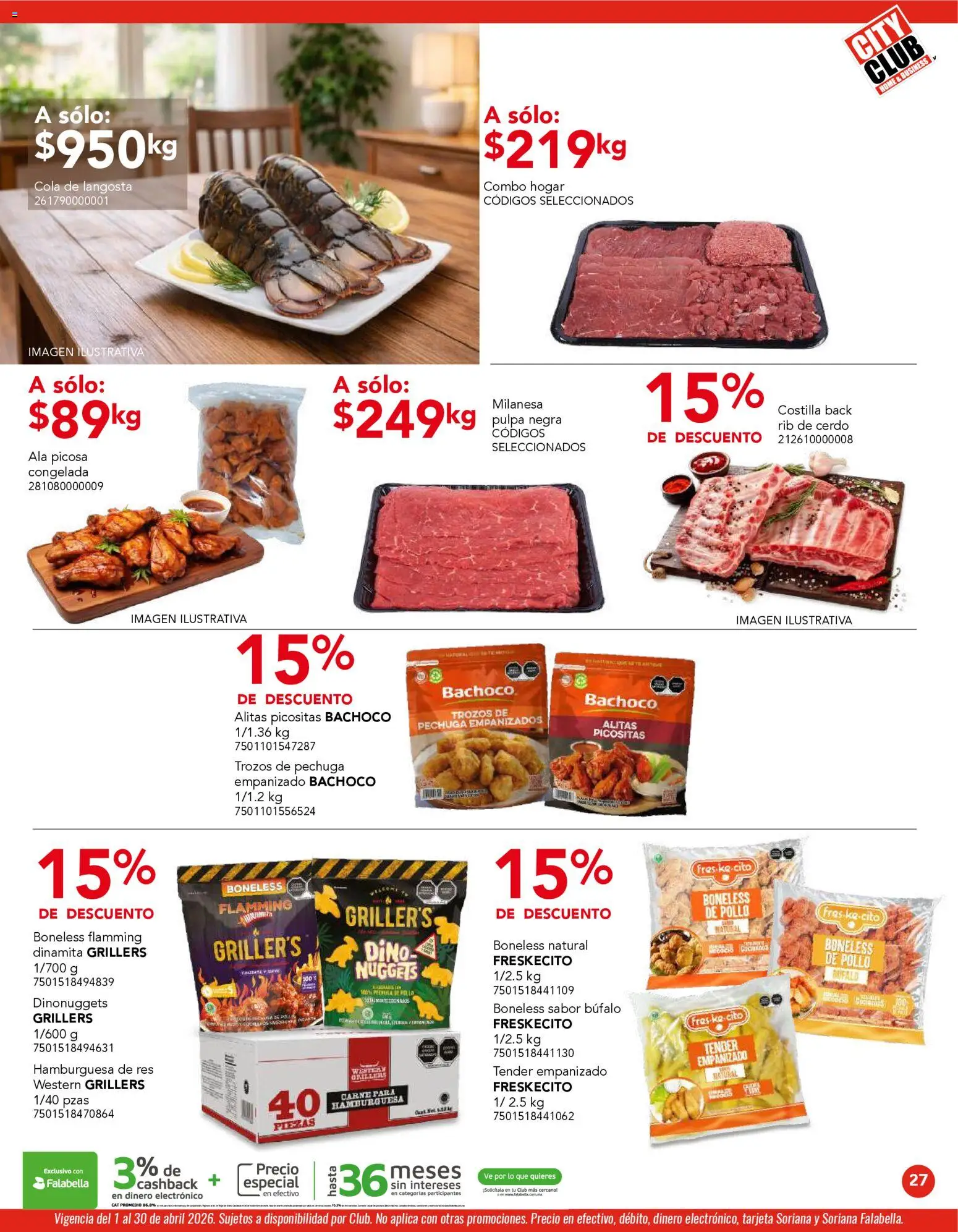 Nuevas ofertas de City Club válidas en toda la República Mexicana desde el 01.04.2026. ¡Encuentra las mejores ofertas en City Club catálogo! | Página: 27
