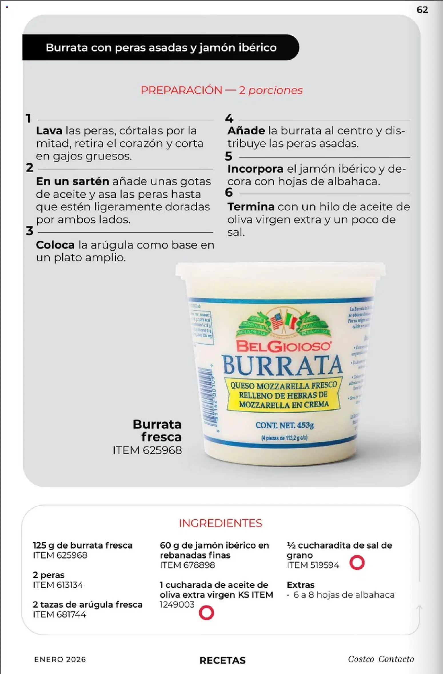 Nuevas ofertas de Costco válidas en toda la República Mexicana desde el 01.01.2026. ¡Encuentra las mejores ofertas en Costco - Revista Enero! | Página: 62 | Productos: Sal, Aceite de oliva, Queso, Aceite
