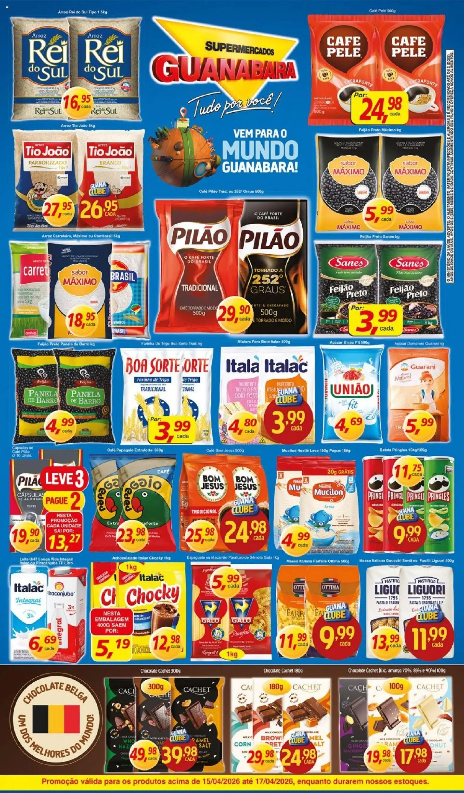 Supermercados Guanabara Folheto - válido de 15.04.2026 | Página: 2 | Produtos: Feijão, Bolo, Batata, Mistura para bolo