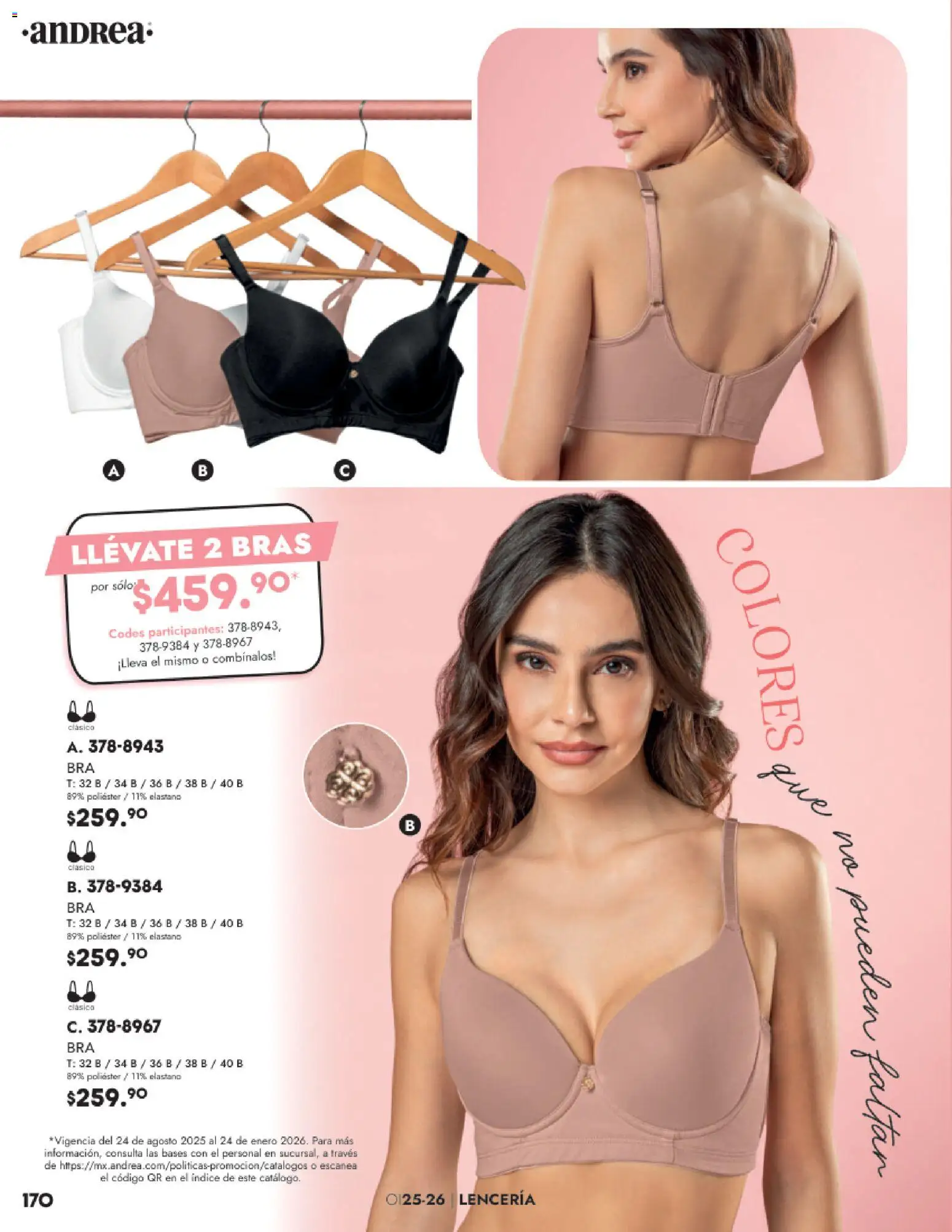 Nuevas ofertas de Andrea válidas en toda la República Mexicana desde el 26.11.2025. ¡Encuentra las mejores ofertas en Andrea catálogo Lancería, Vestir Interior otoño 2025! | Página: 6 | Productos: Lenceria