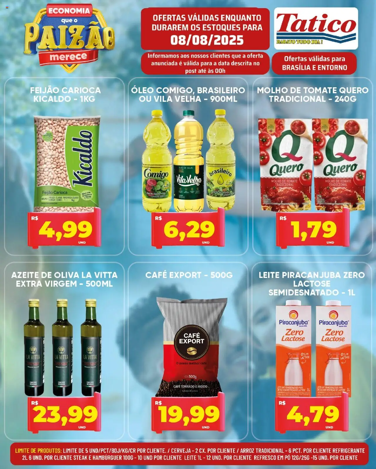 Tatico Folheto - válido de 08.08.2025 | Página: 2 | Produtos: Feijão, Molho de tomate, Cerveja, Soja