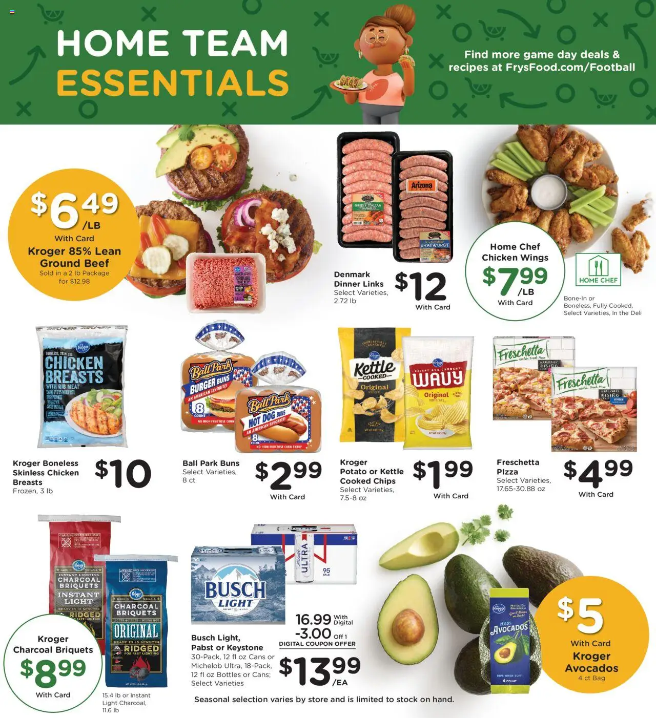 Fry's Food Weekly Ad - valid from 15.10.2025 | Page: 6 | Products: Corn, Pizza, Beef, Game