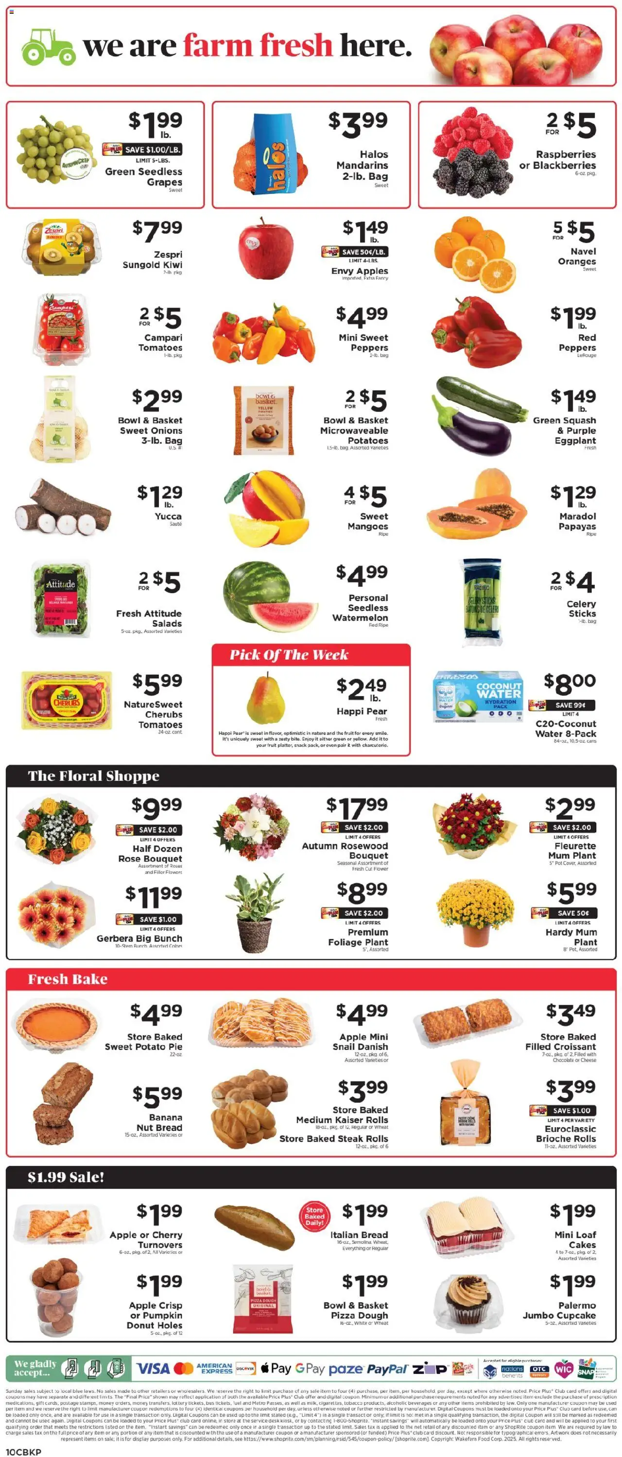 ShopRite Weekly Ad 2 - valid from 26.09.2025 | Page: 12 | Products: Apples, Potatoes, Desk, Pear