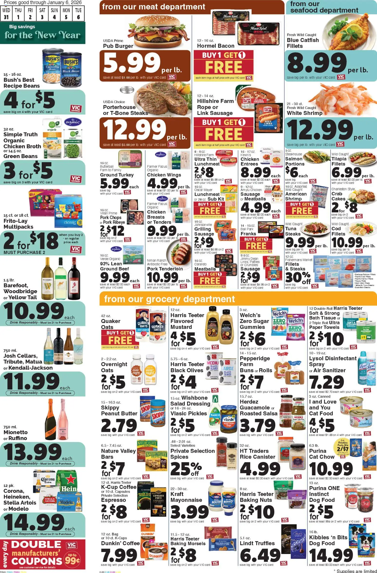 Harris Teeter Weekly Ad - valid from 31.12.2025 | Page: 3 | Products: Chips, Salad, Spices, Mayonnaise
