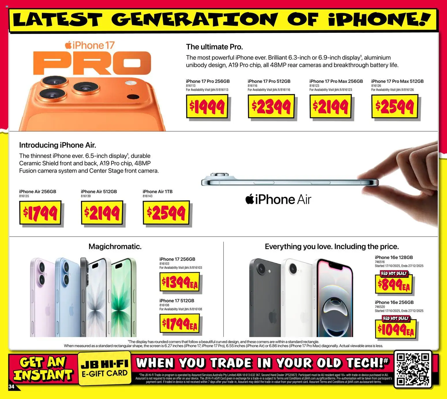 JB Hi-Fi catalogue - valid from 04.12.2025 | Page: 34 | Products: Battery, Device, Camera, Iphone