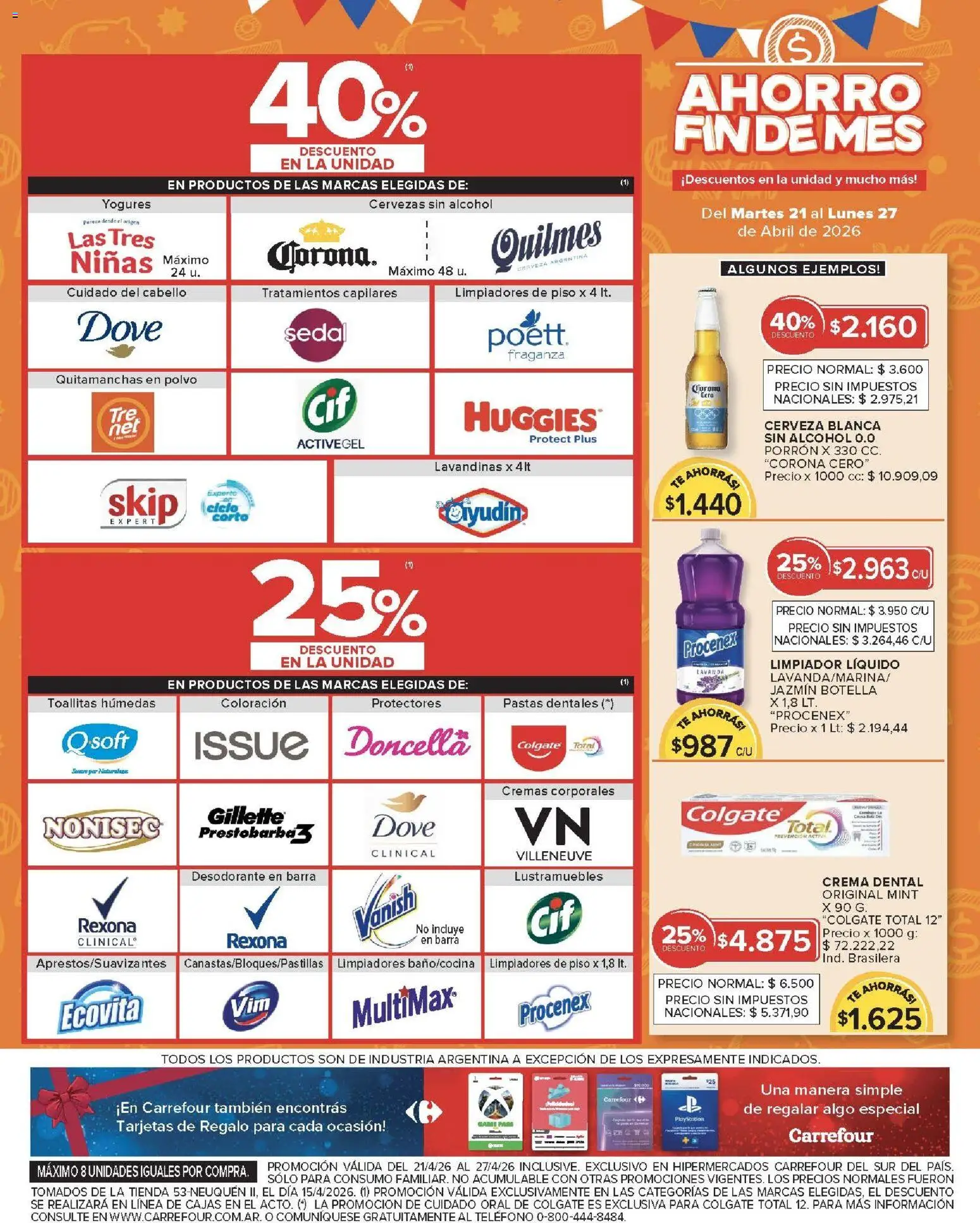 Carrefour -Carrefour Hiper │ válido desde el 21.04.2026 | Página: 7 | Productos: Botella, Desodorante, Té, Limpiador