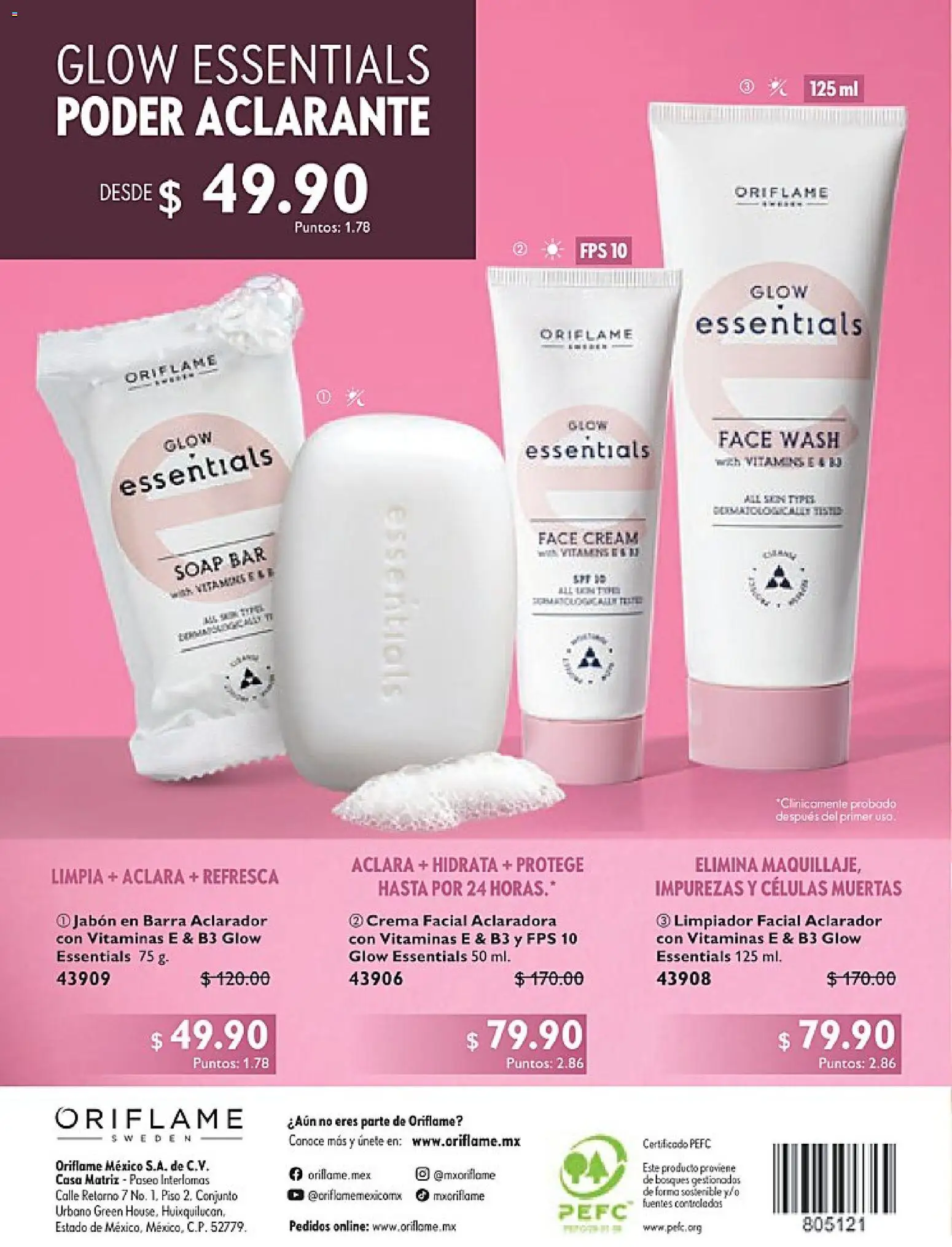 Nuevas ofertas de Oriflame válidas en toda la República Mexicana desde el 24.01.2026. ¡Encuentra las mejores ofertas en Oriflame campaña 2 2026! | Página: 132 | Productos: Limpiador, Barra, Aclarante, Jabón