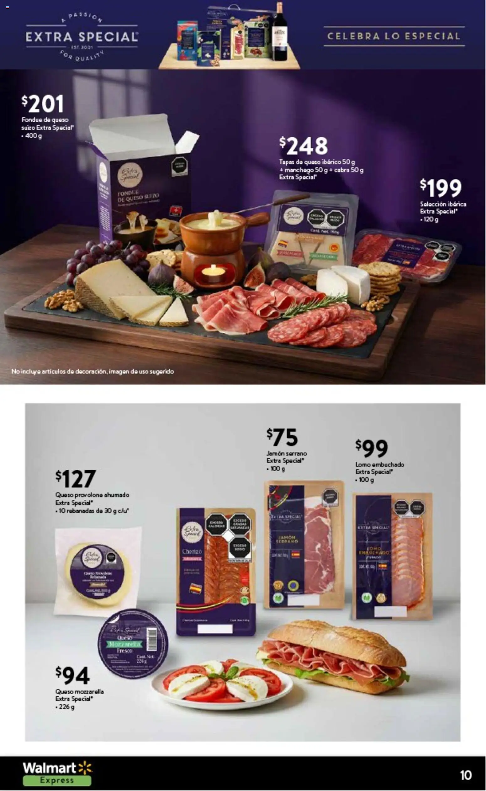 Nuevas ofertas de Walmart Express válidas en toda la República Mexicana desde el 12.02.2026. ¡Encuentra las mejores ofertas en Walmart Express folleto La frescura de temporada a precios bajos! | Página: 10 | Productos: Queso, Jamón, Chorizo