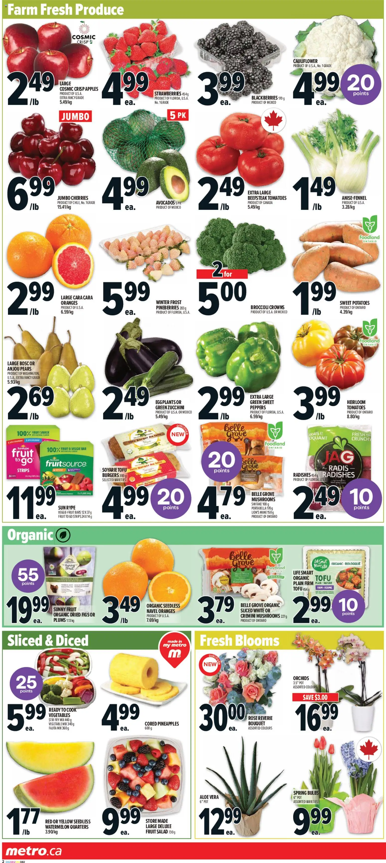 Metro flyer valid from 08.01.2026 | Page: 6 | Products: Strawberries, Salad, Apples, Oranges