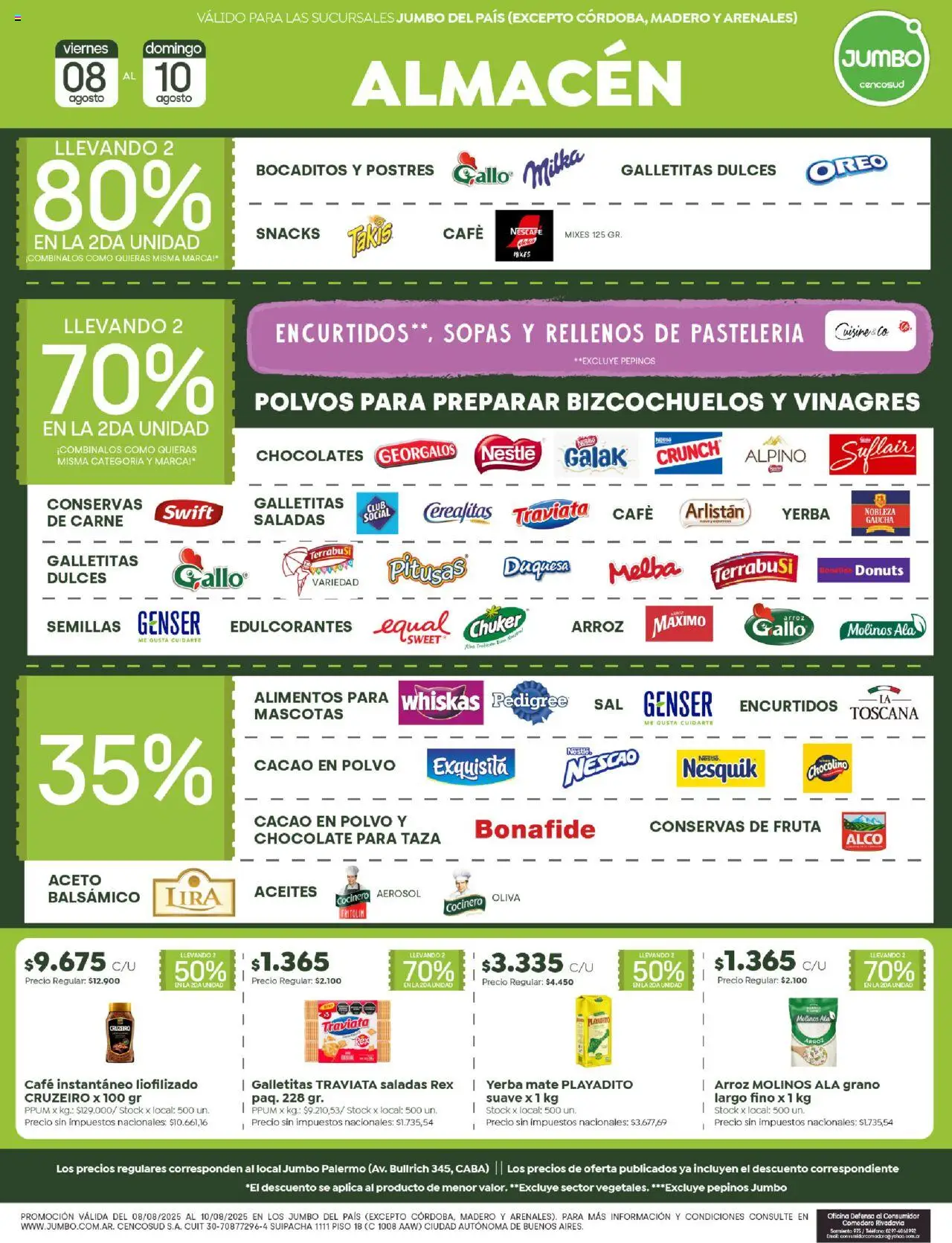 Jumbo ofertas │ válido desde el 08.08.2025 | Página: 2 | Productos: Yerba, Taza, Semillas, Chocolate