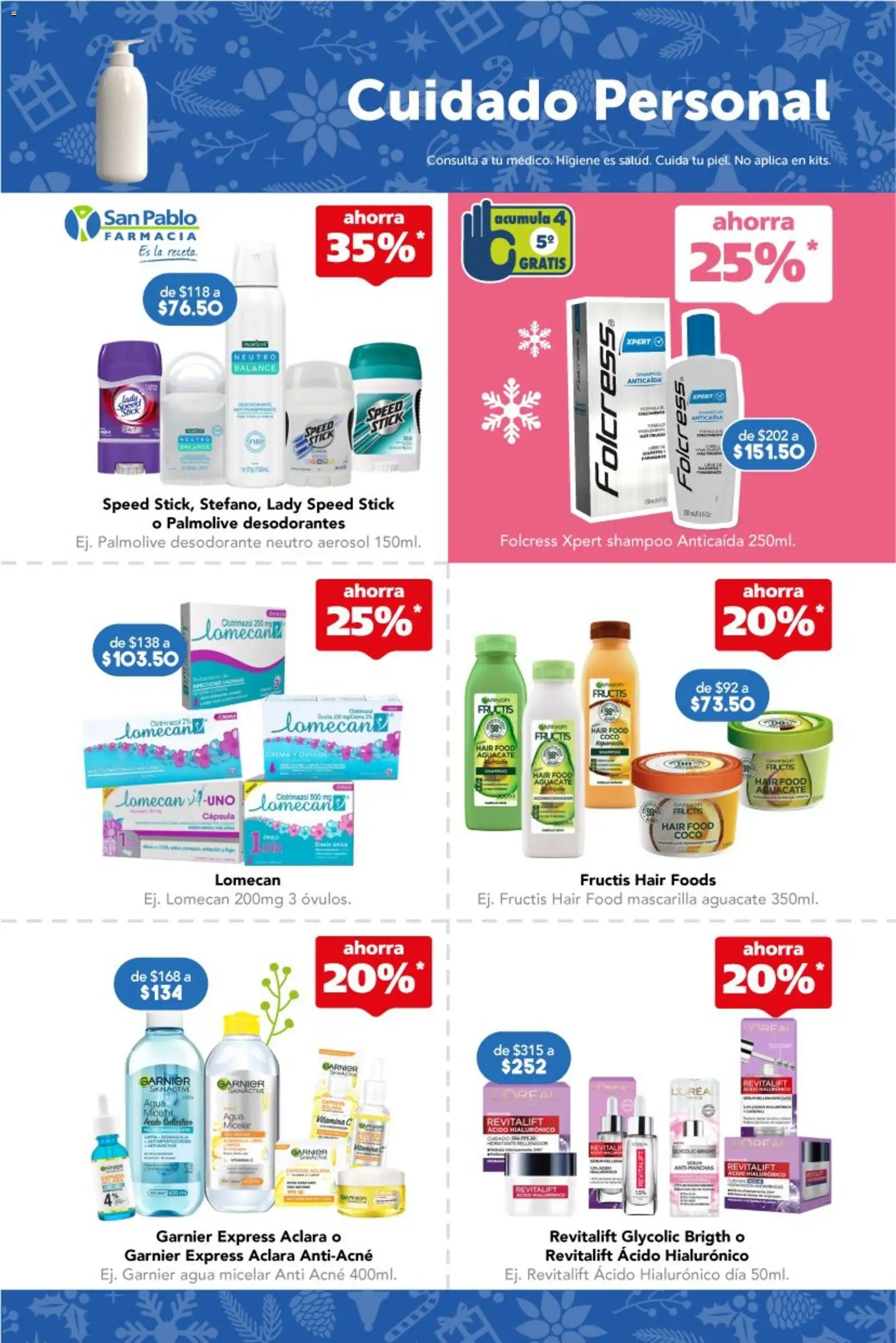 Nuevas ofertas de Farmacia San Pablo válidas en toda la República Mexicana desde el 30.11.2025. ¡Encuentra las mejores ofertas en Farmacia San Pablo catálogo! | Página: 10 | Productos: Desodorante, Crema, Agua, Aguacate