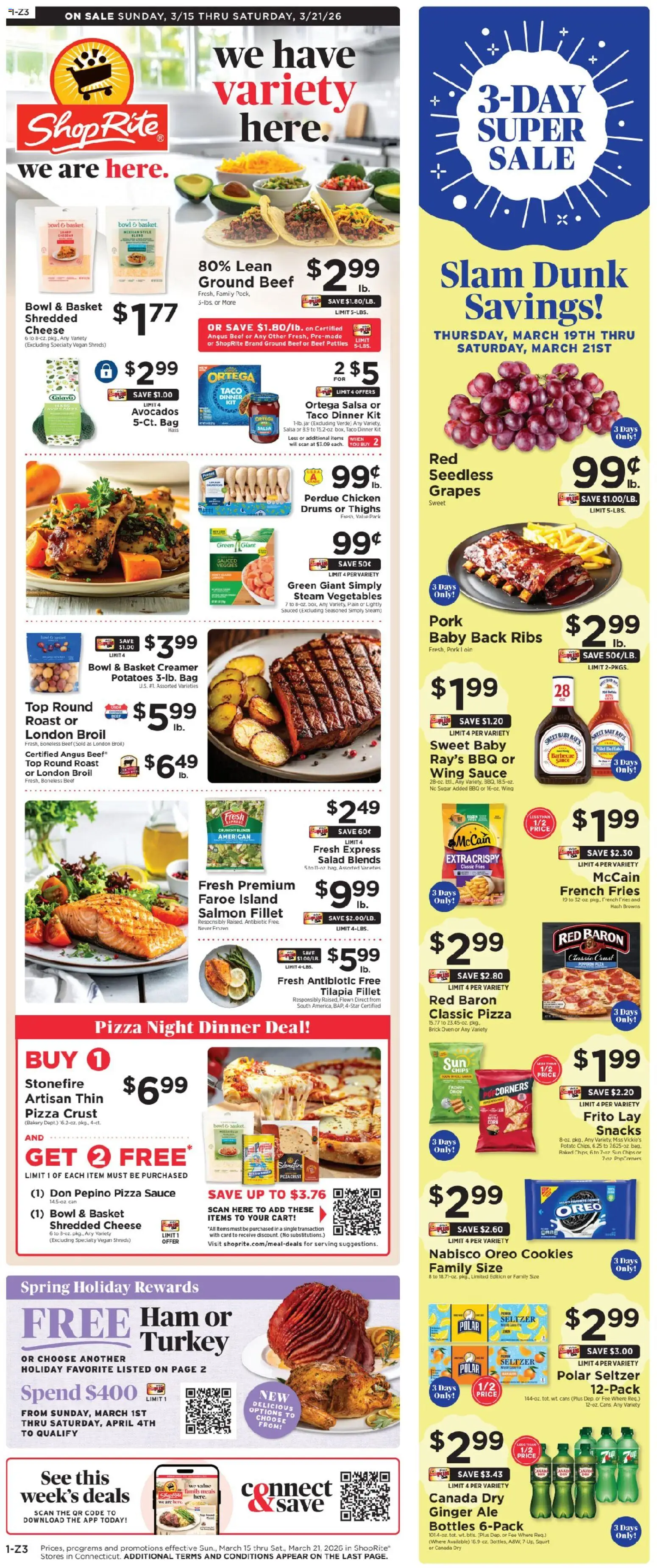 ShopRite Weekly Ad 2 - valid from 15.03.2026 | Page: 1 | Products: Ginger, Beef, Cookies, Bag
