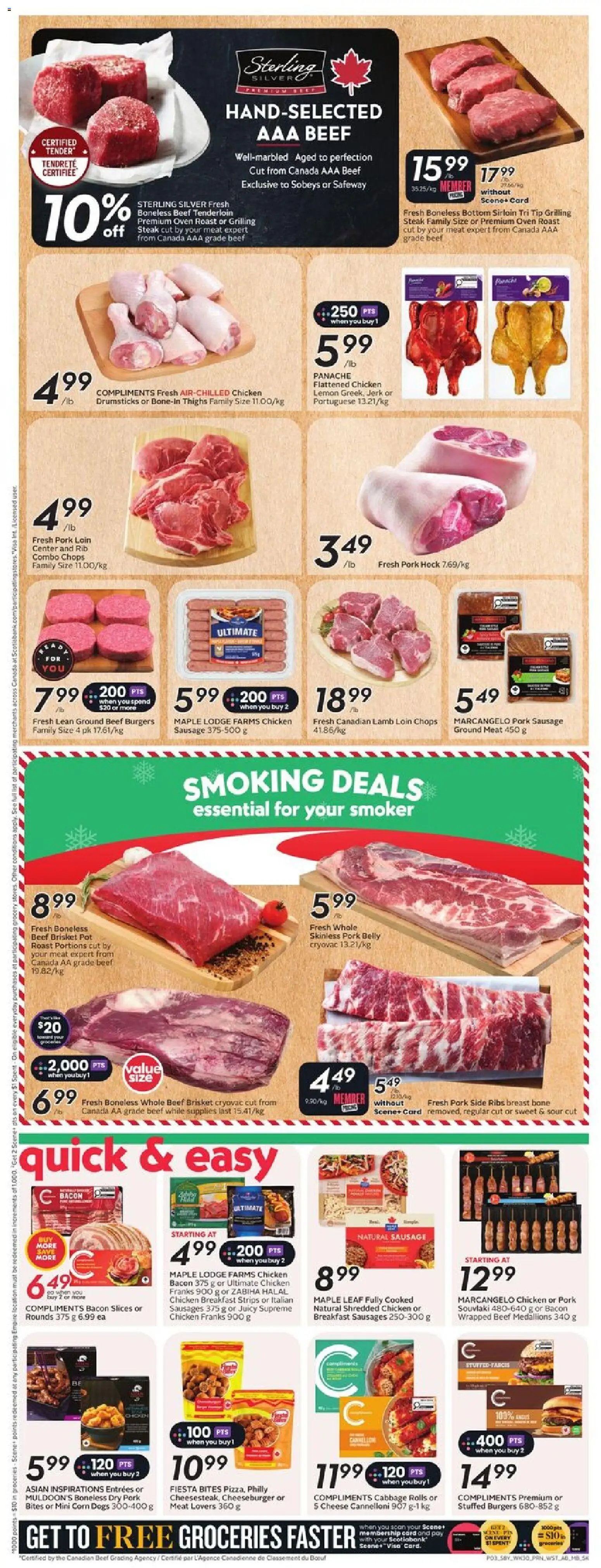 Safeway flyer valid from 20.11.2025 | Page: 6 | Products: Beef, Oven, Cheese, Pork