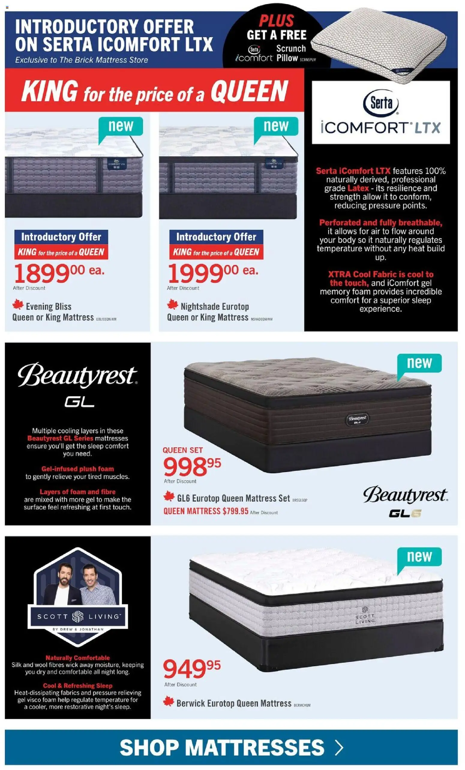 The Brick flyer valid from 02.12.2025 | Page: 2 | Products: Mattress, Pillow