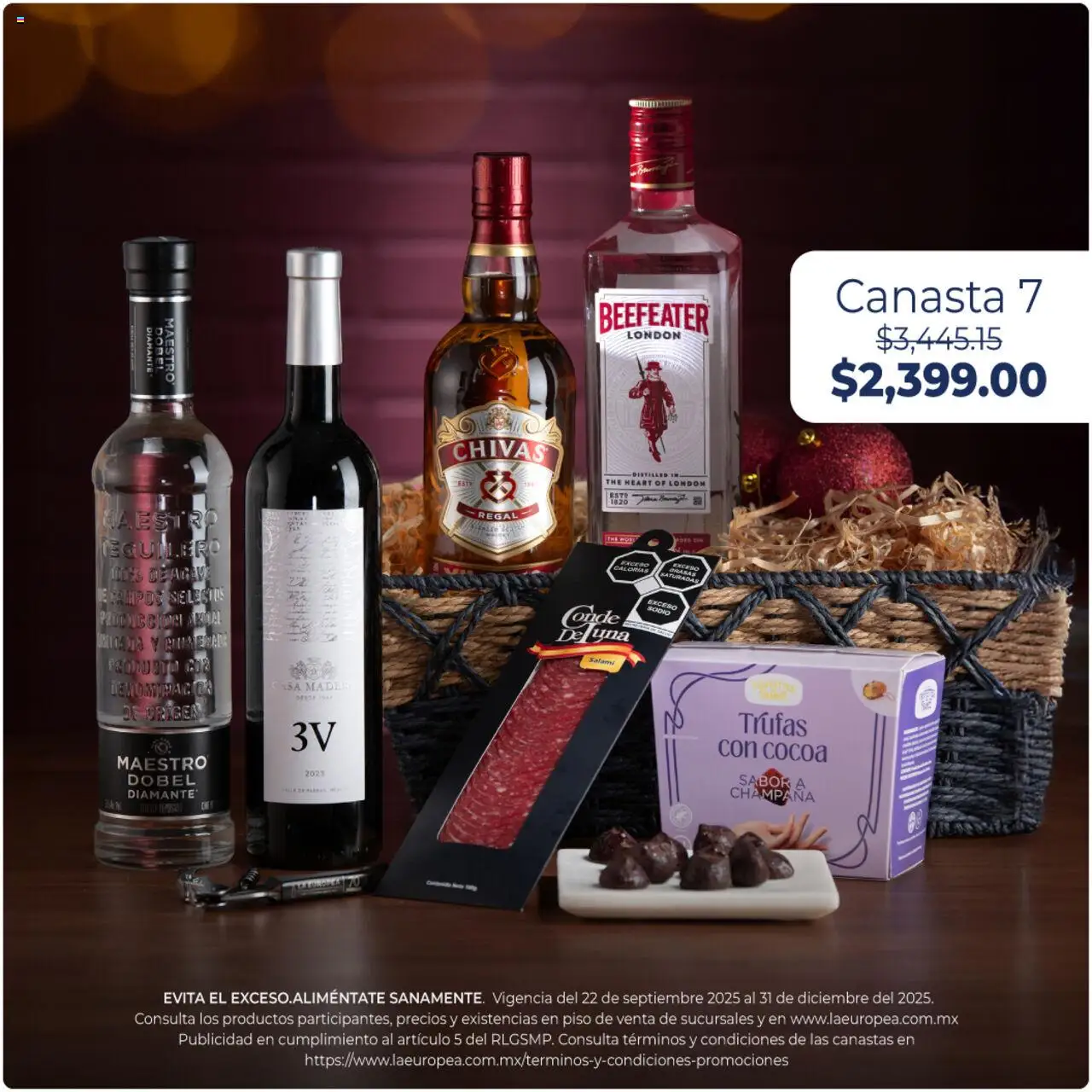 Nuevas ofertas de La Europea válidas en toda la República Mexicana desde el 22.09.2025. ¡Encuentra las mejores ofertas en La Europea - Catálogo Canastas y Regalos! | Página: 8 | Productos: Salami, Canasta