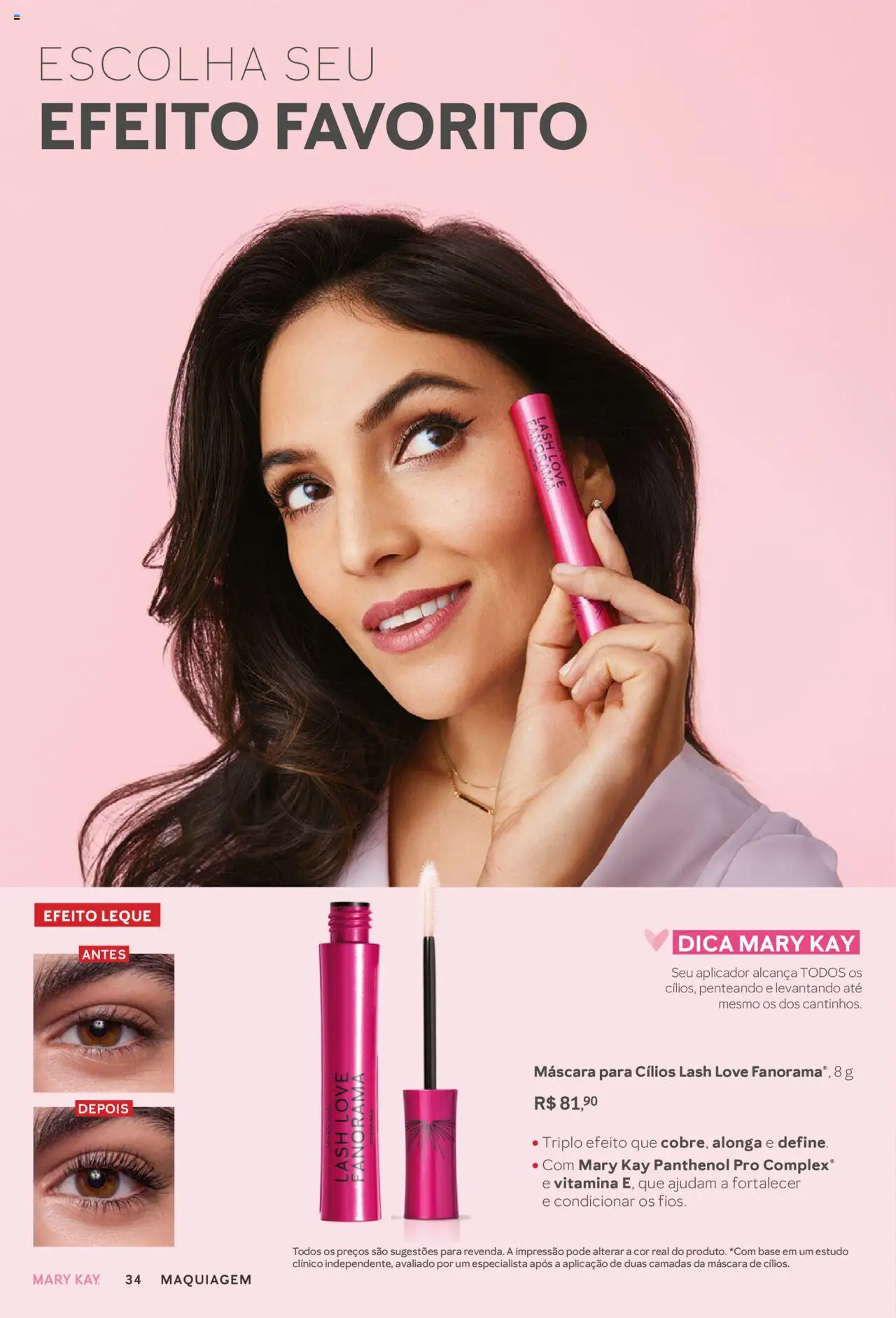 Mary Kay Folheto - válido de 01.07.2025 | Página: 34 | Produtos: Maquiagem, Máscara para cílios, Base
