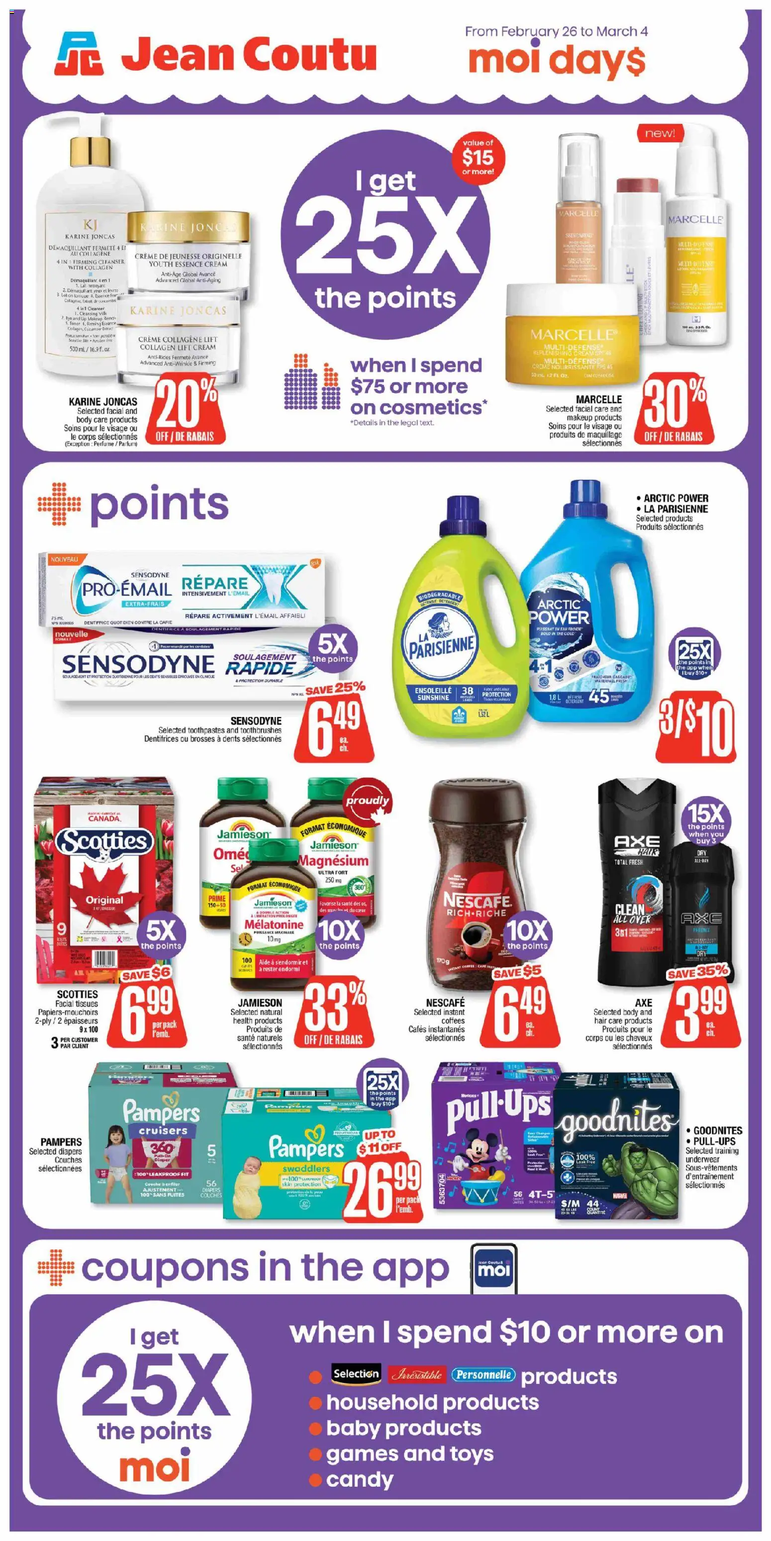 Jean Coutu flyer valid from 26.02.2026 | Page: 2 | Products: Perfume, Detergent, Coffee, Underwear