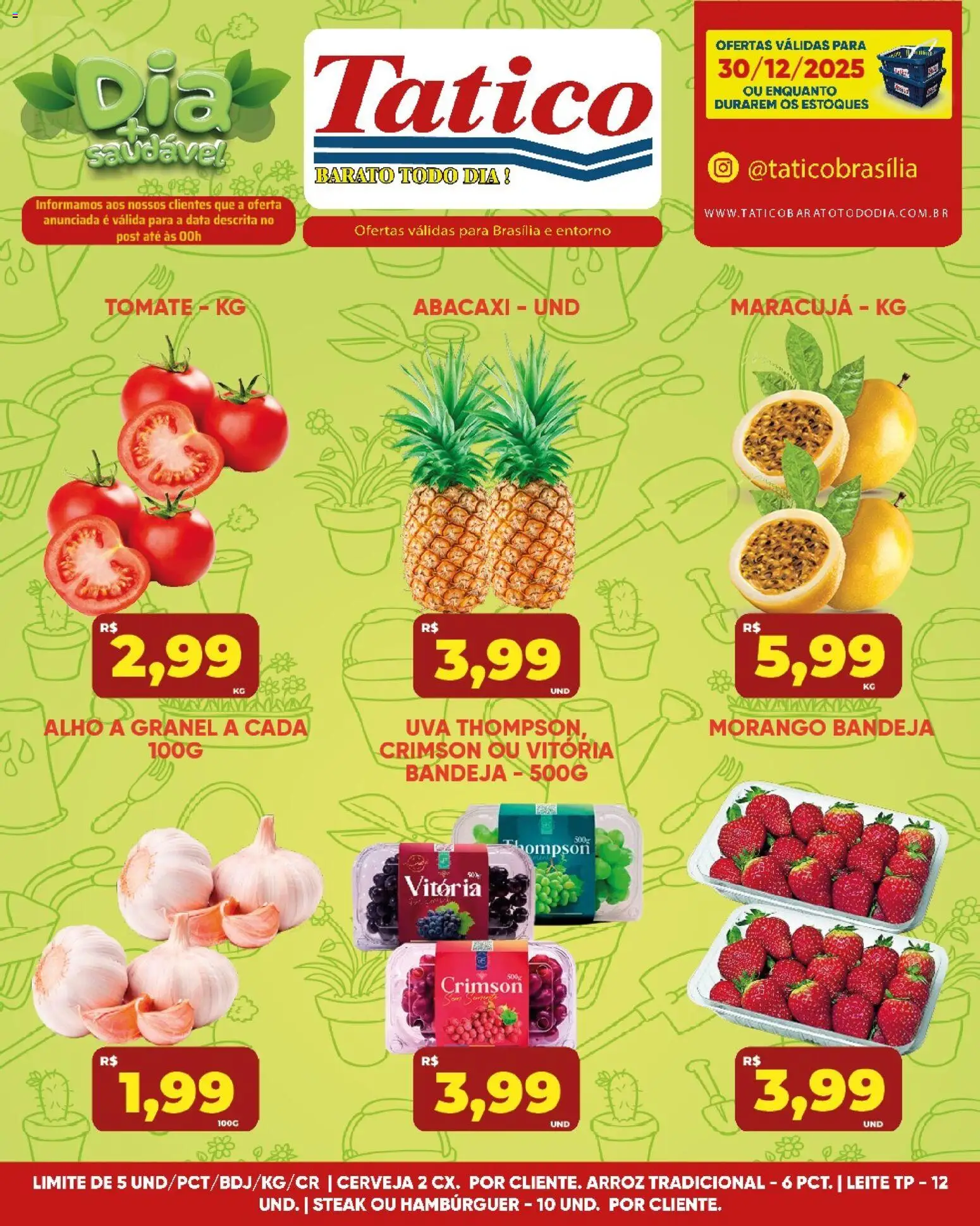 Tatico Folheto - válido de 31.12.2025 | Página: 30 | Produtos: Maracujá, Leite, Hambúrguer, Bandeja