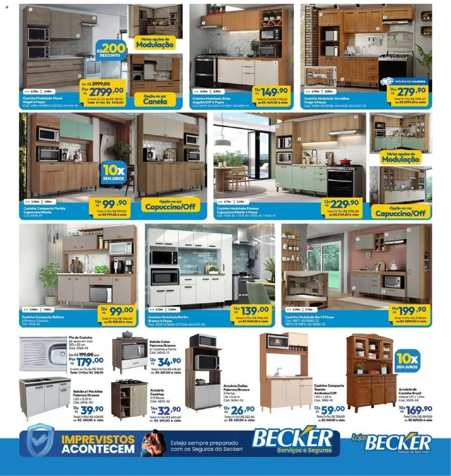 Lojas Becker Folheto - válido de 01.03.2026 | Página: 7 | Produtos: Cooktop, Pia, Armário, Canela
