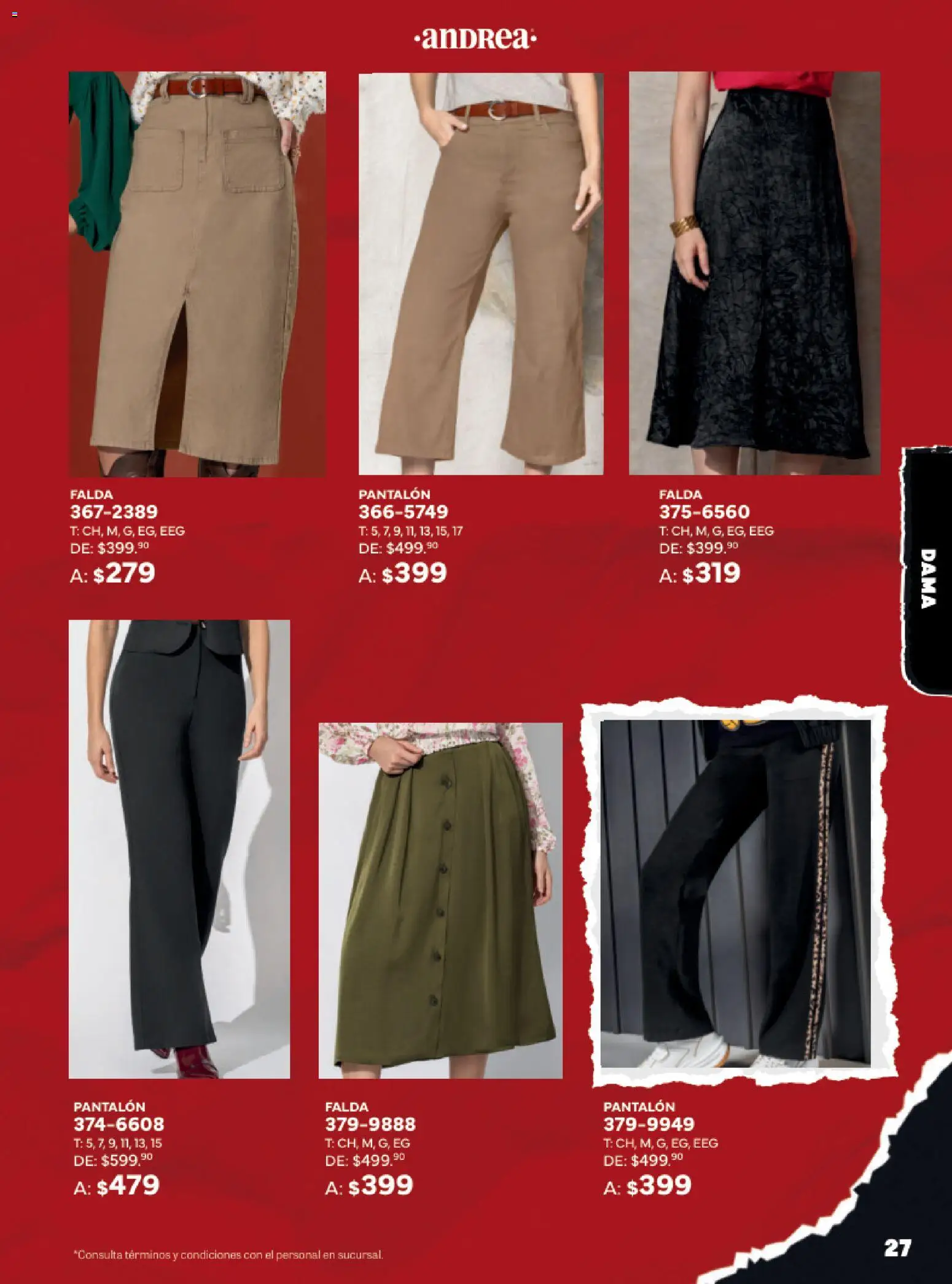 Nuevas ofertas de Andrea válidas en toda la República Mexicana desde el 02.11.2025. ¡Encuentra las mejores ofertas en Andrea Buen Fin ! | Página: 27 | Productos: Falda