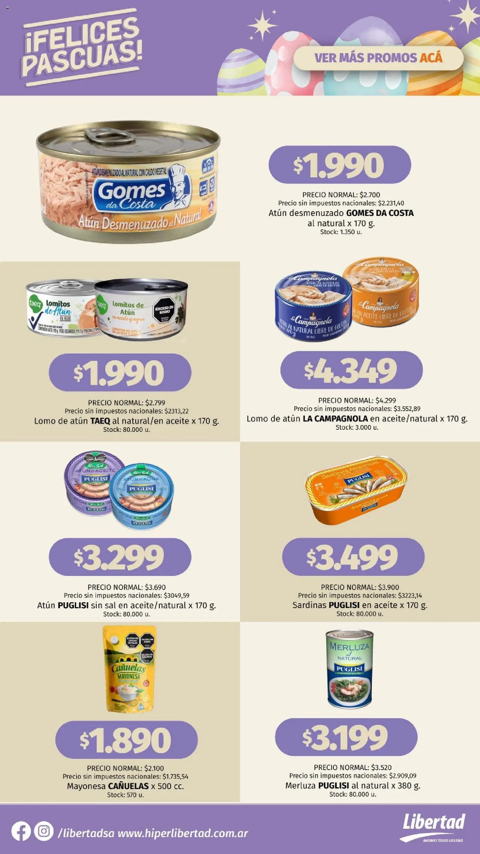 Hipermercado Libertad - Pascuas  │ válido desde el 19.03.2026 | Página: 4 | Productos: Aceite, Sal, Atún, Agua