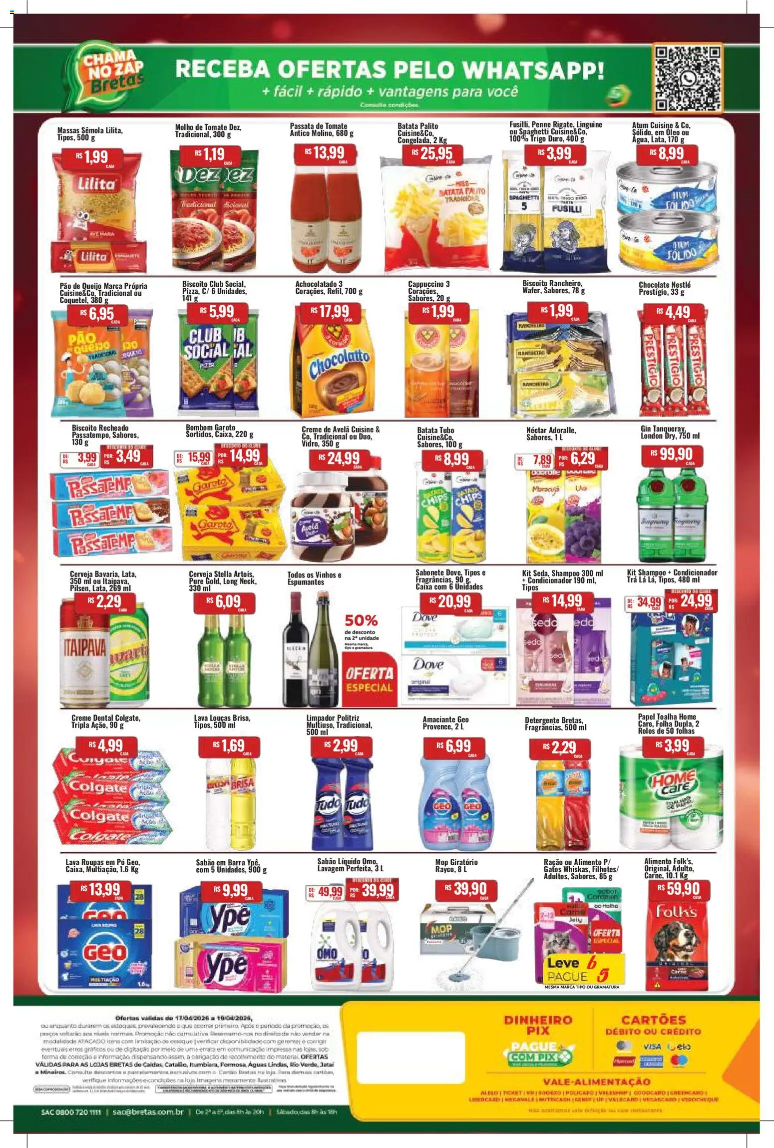Bretas Folheto - válido de 17.04.2026 | Página: 4 | Produtos: Pó, Biscoito, Sabonete, Batata
