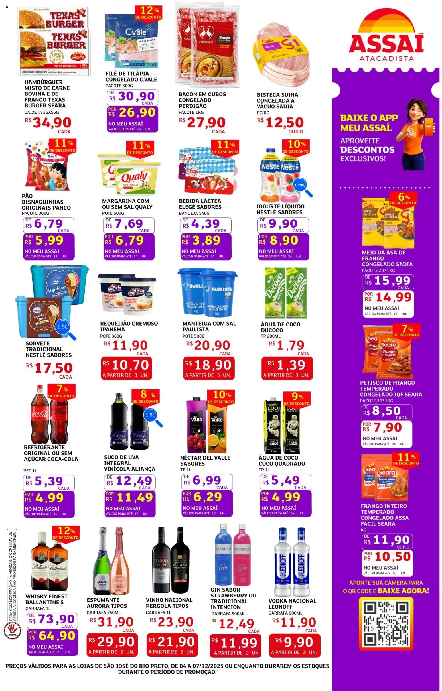 Assaí Atacadista Folheto - válido de 04.12.2025 | Página: 3 | Produtos: Cola, Vinho, Carne, Bandeja
