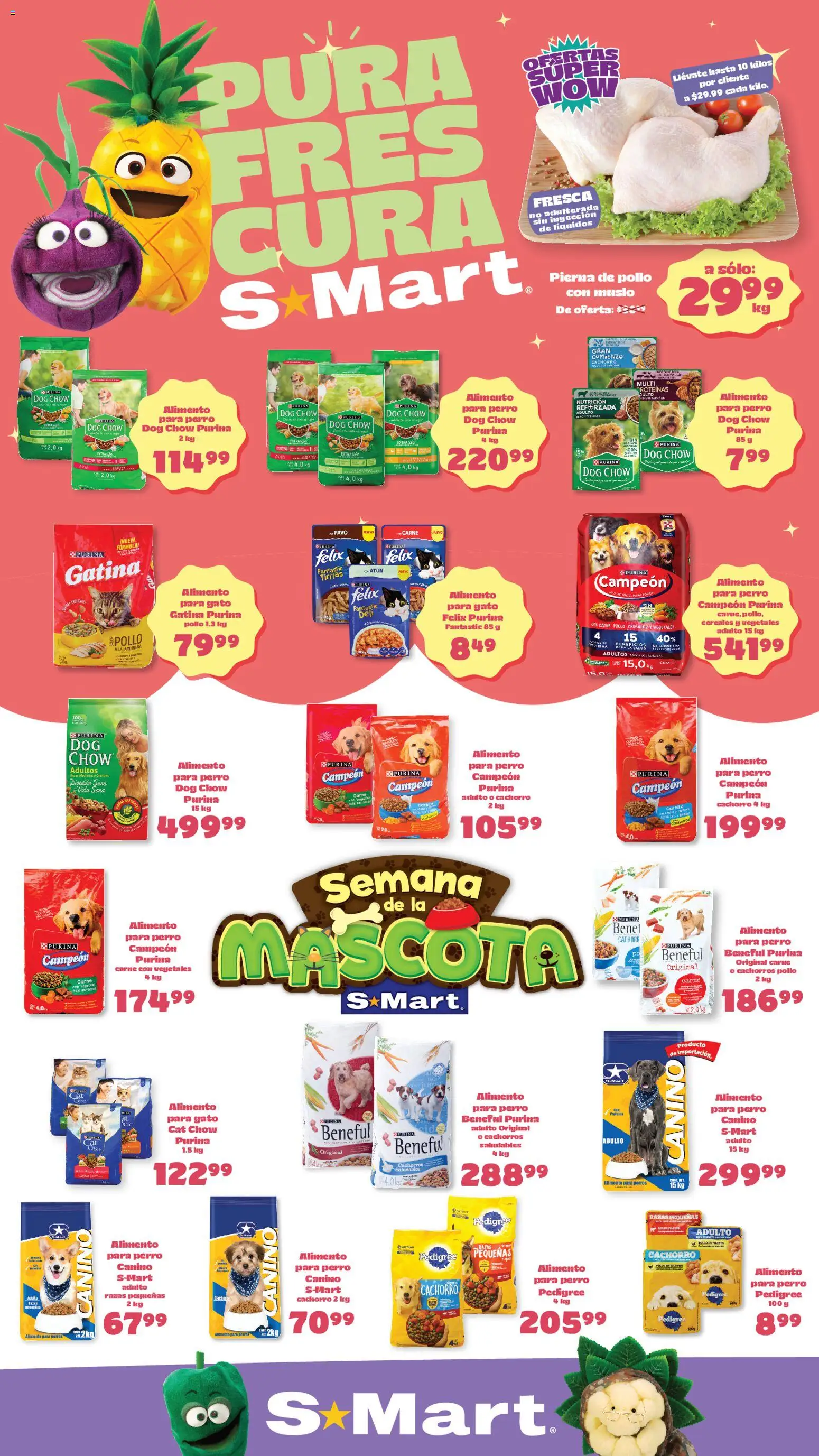 Nuevas ofertas de S-Mart válidas en toda la República Mexicana desde el 07.04.2026. ¡Encuentra las mejores ofertas en S-Mart folleto Ofertas de feria Matamoros! | Página: 1 | Productos: Pollo, Atún, Cereales