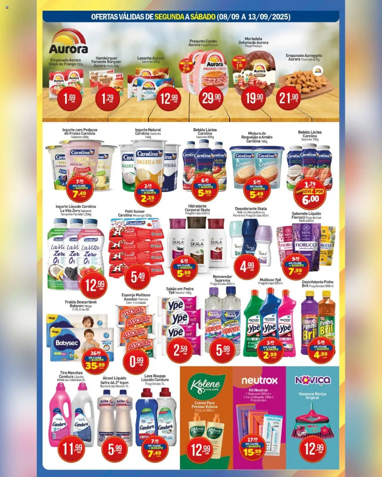 Rede Bom Lugar Folheto - válido de 08.09.2025 | Página: 3 | Produtos: Iogurte, Sabonete, Salada, Açaí