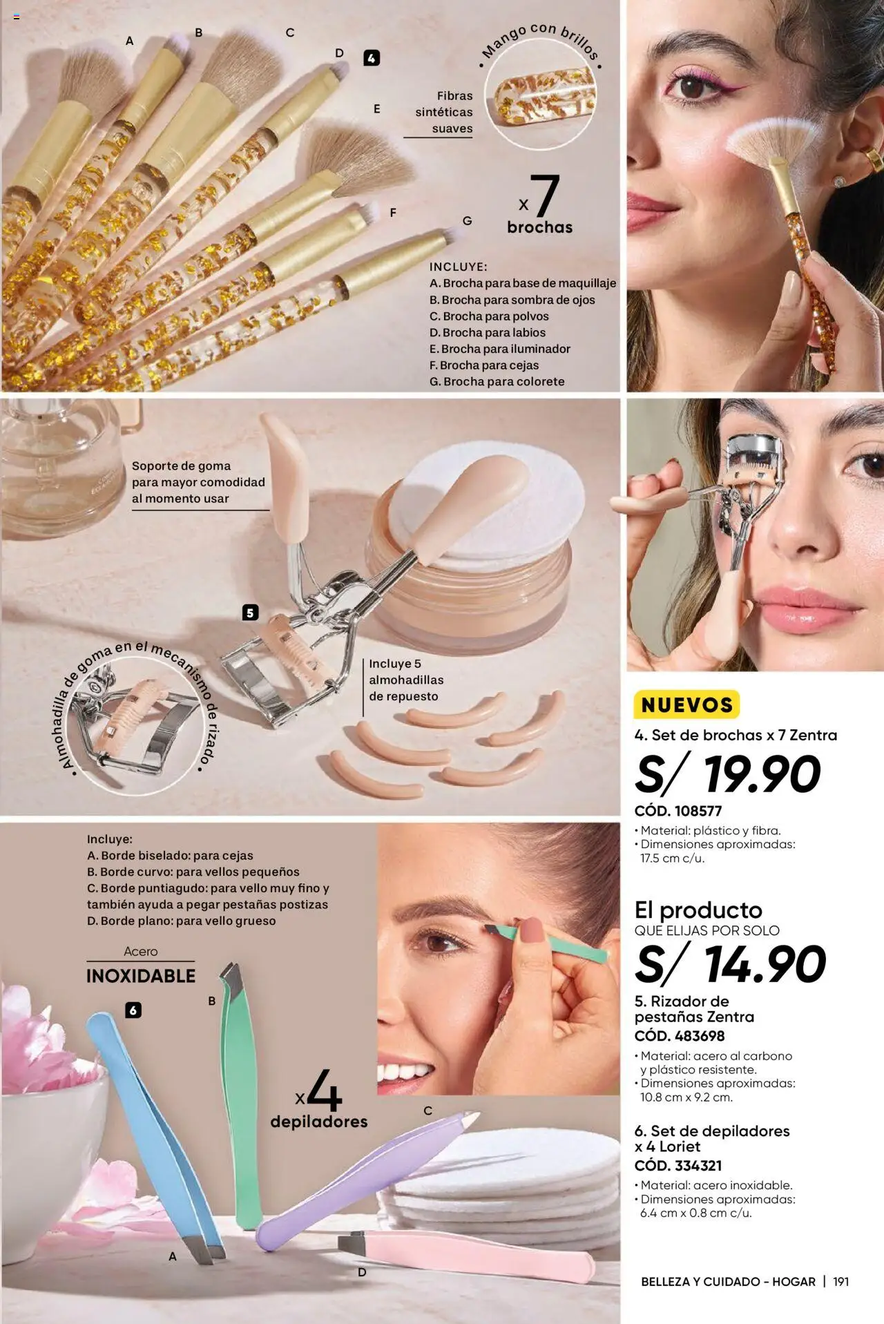 Catálogo Azzorti válido desde 18.08.2025 | Página: 195 | Productos: Brocha, Pestañas postizas, Rizador, Maquillaje