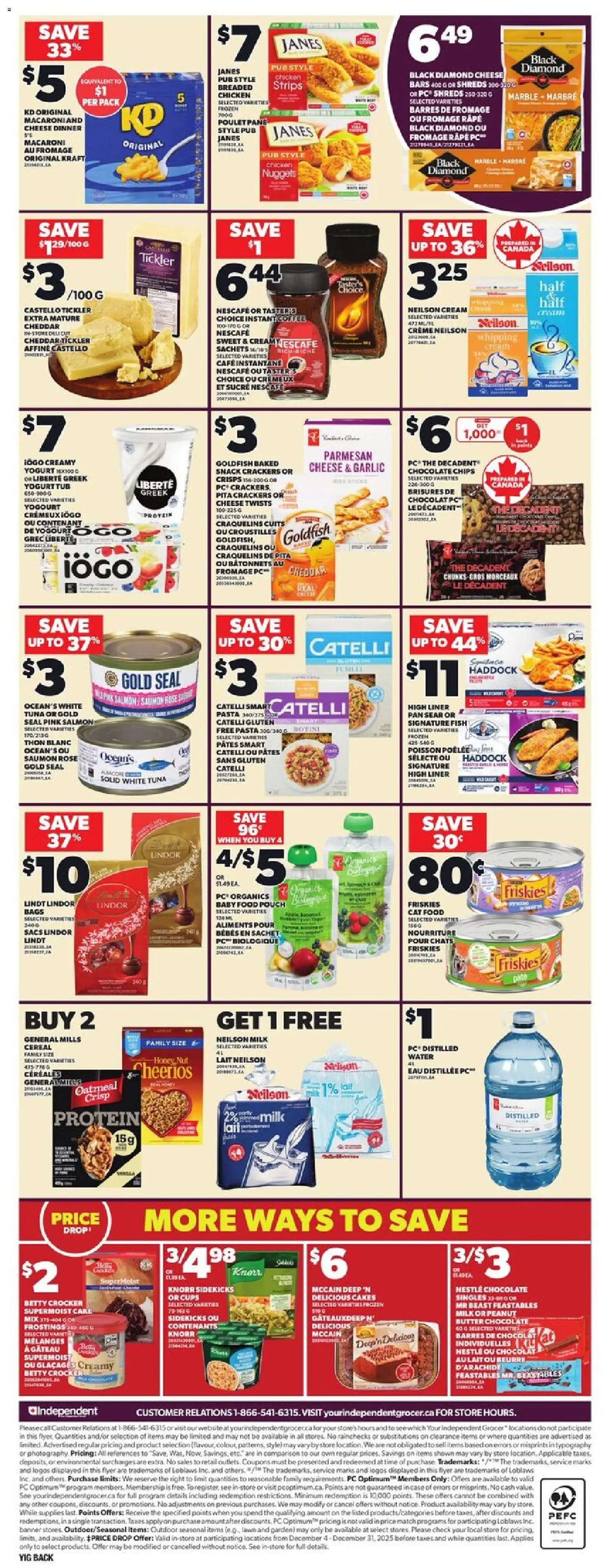 Independent Grocer flyer valid from 04.12.2025 | Page: 4 | Products: Chips, PC, Case, Chicken