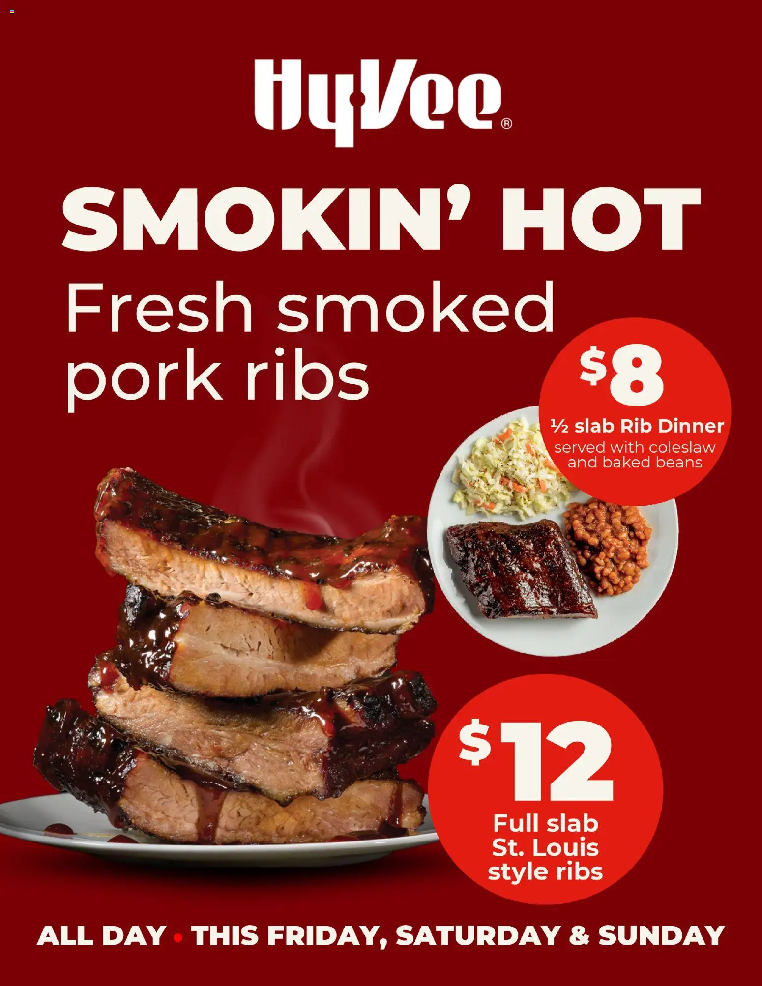 HyVee Fresh Smoked Pork Ribs - valid from 28.11.2025 | Page: 1 | Products: Pork