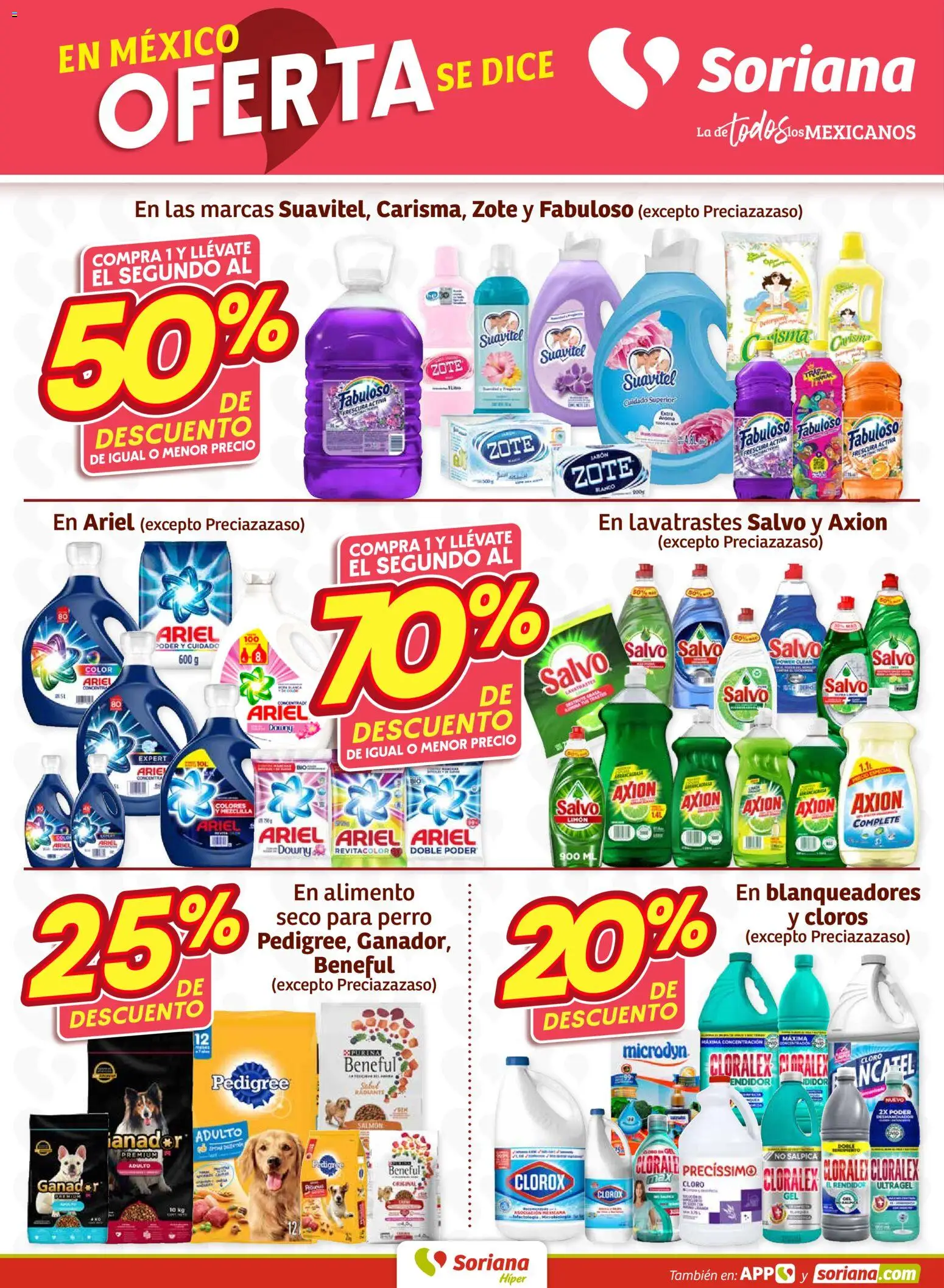Nuevas ofertas de Soriana válidas en toda la República Mexicana desde el 26.02.2026. ¡Encuentra las mejores ofertas en Soriana - Fin de Semana Híper: Ags, Nay, Jal, Qro, Col, Mich, Gto, Hgo, Tlax, Mor, Pue, Gro, Oax, Edo. de Mex, Valle de México, Za! | Página: 6 | Productos: Limón, Radiante, Cloro, Banco
