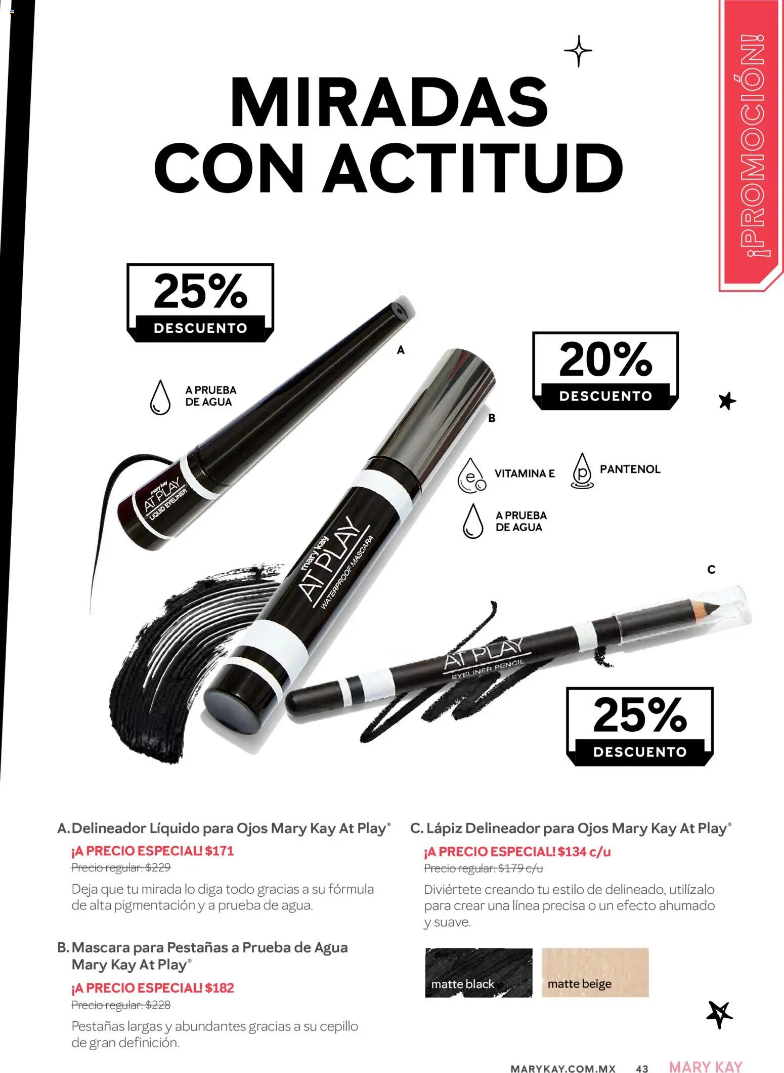 Nuevas ofertas de Mary Kay válidas en toda la República Mexicana desde el 01.01.2026. ¡Encuentra las mejores ofertas en Mary Kay catálogo! | Página: 43 | Productos: Cepillo, Máscara, Agua, Delineador