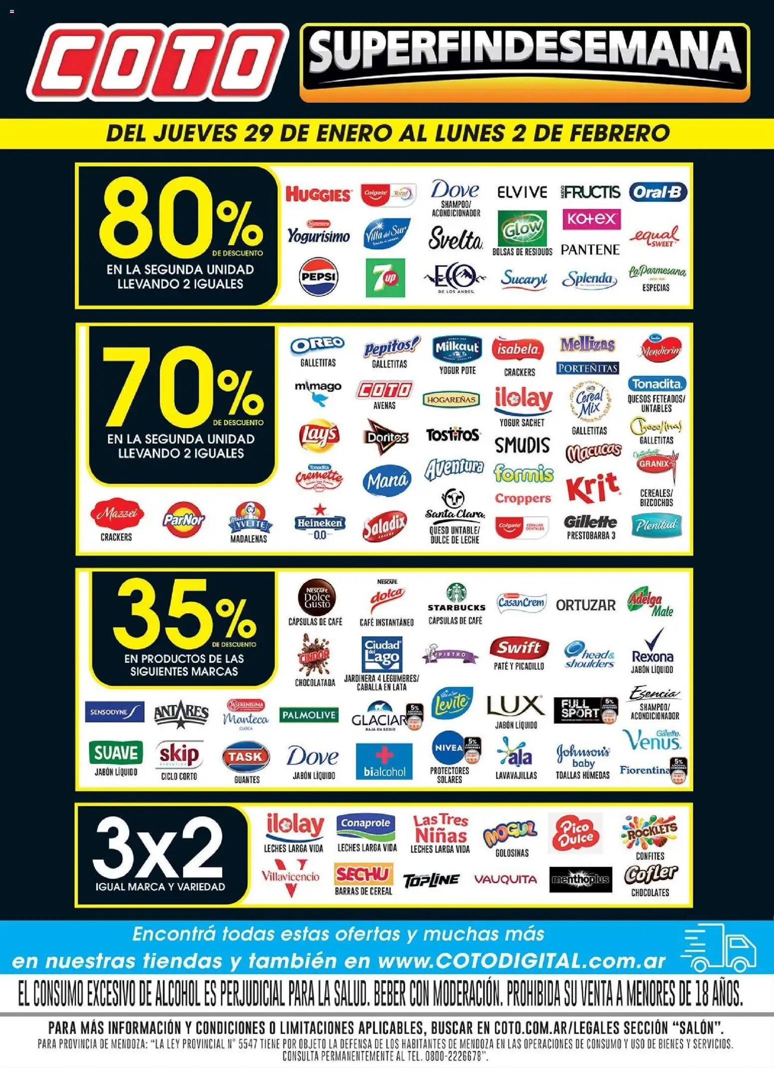 Coto - Salon B │ válido desde el 29.01.2026 | Página: 1 | Productos: Lavavajillas, Acondicionador, Paté, Yogur