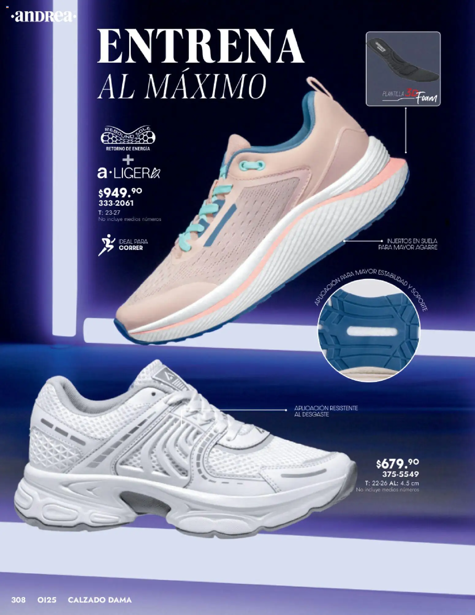 Nuevas ofertas de Andrea válidas en toda la República Mexicana desde el 24.08.2025. ¡Encuentra las mejores ofertas en Andrea - Catálogo Calzado Dama! | Página: 308