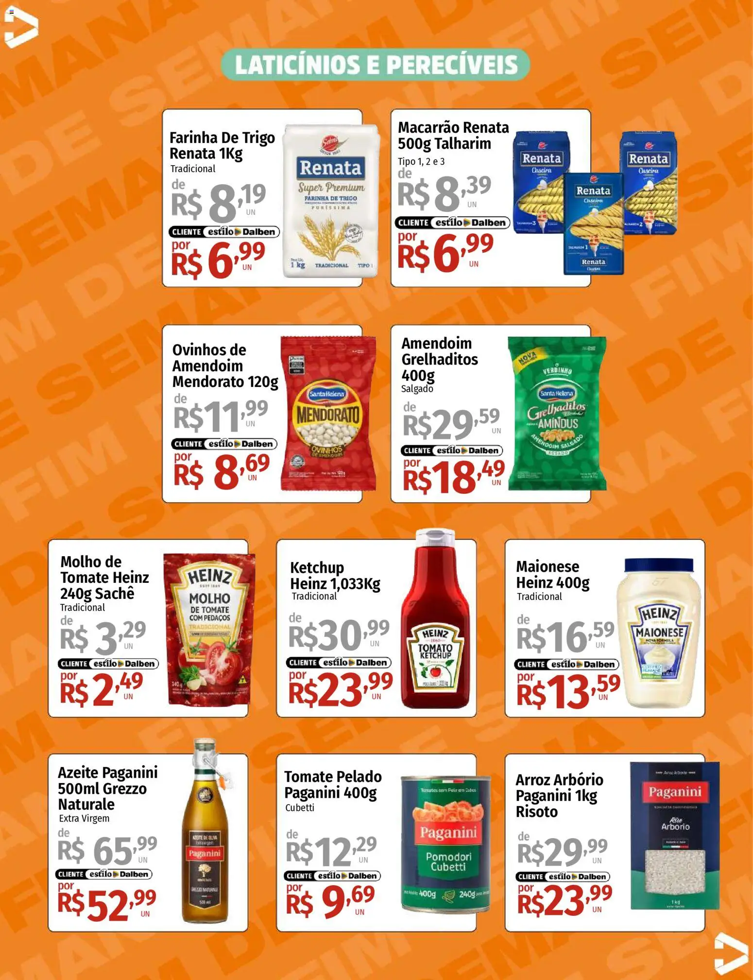 Supermercado Dalben Folheto - válido de 24.04.2026 | Página: 7 | Produtos: Farinha de trigo, Tomates, Ketchup, Maionese