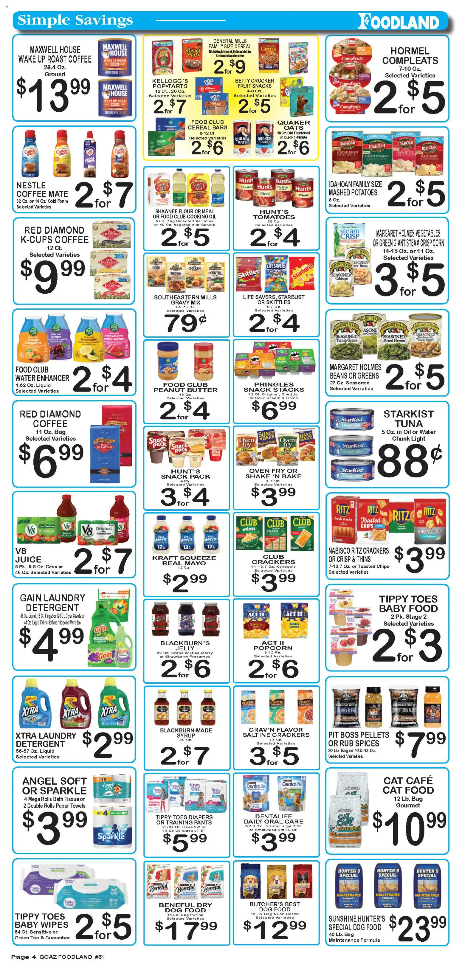 Foodland Weekly Ad - valid from 03.03.2026 | Page: 4 | Products: Cheese, Detergent, Greens, Watermelon